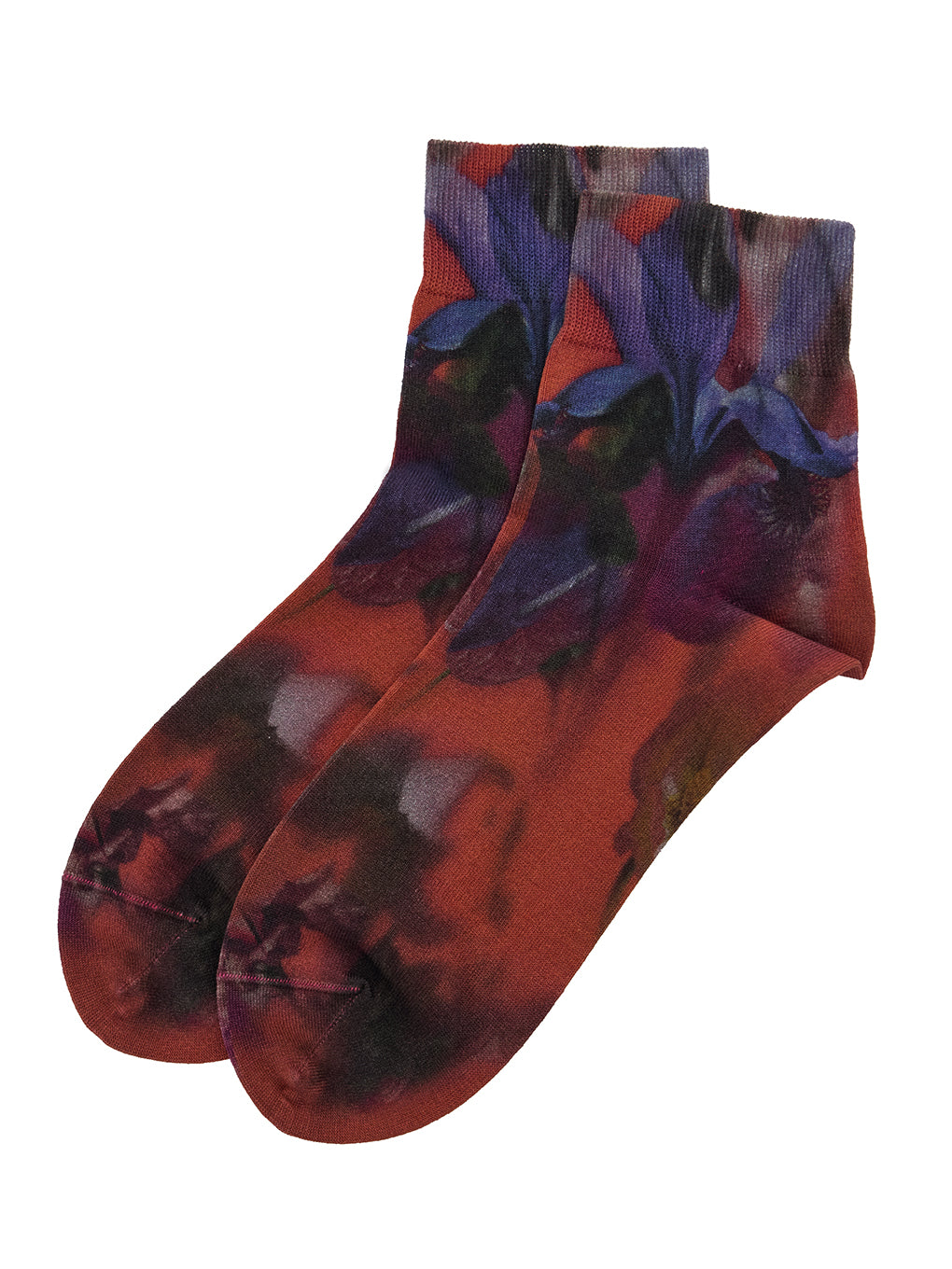 SMOKE FLOWER PRINT SOCKS