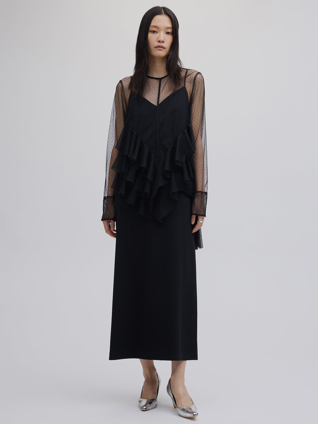 TULLE FRILL TOP SET DRESS