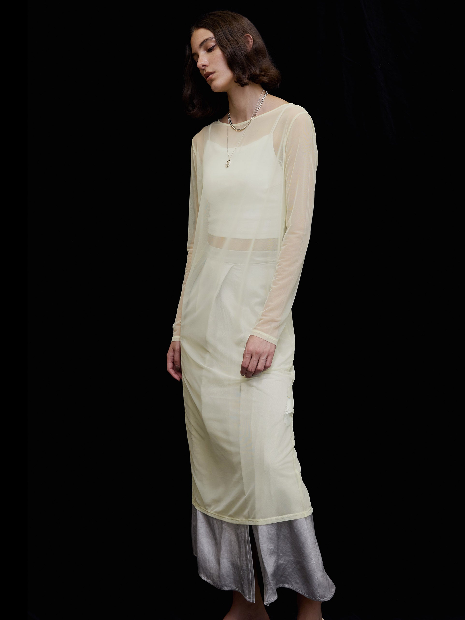 LAYERED SHEER CAMI SET LONG TOP