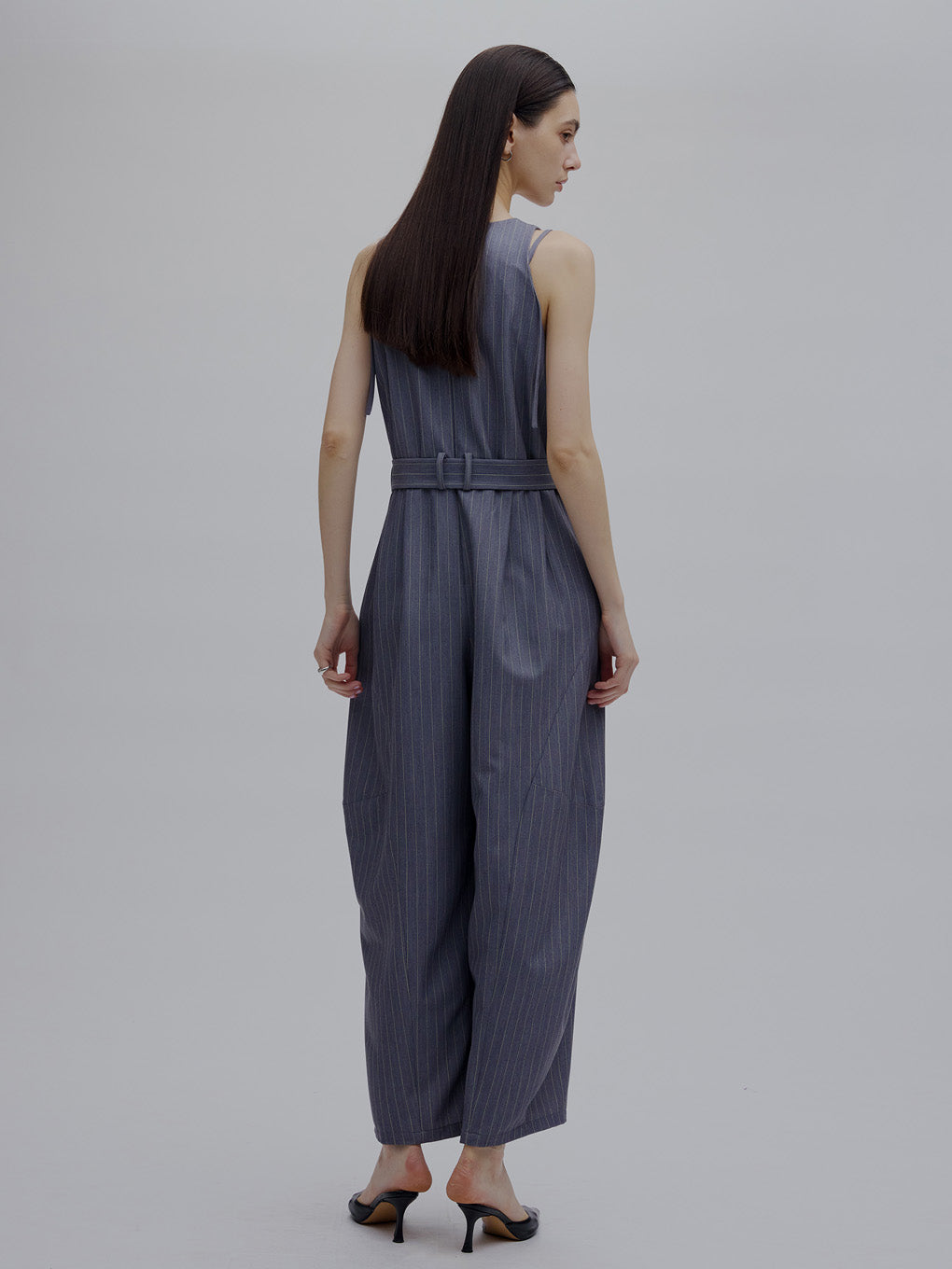 COLOR PINSTRIPE CURVY ROMPERS