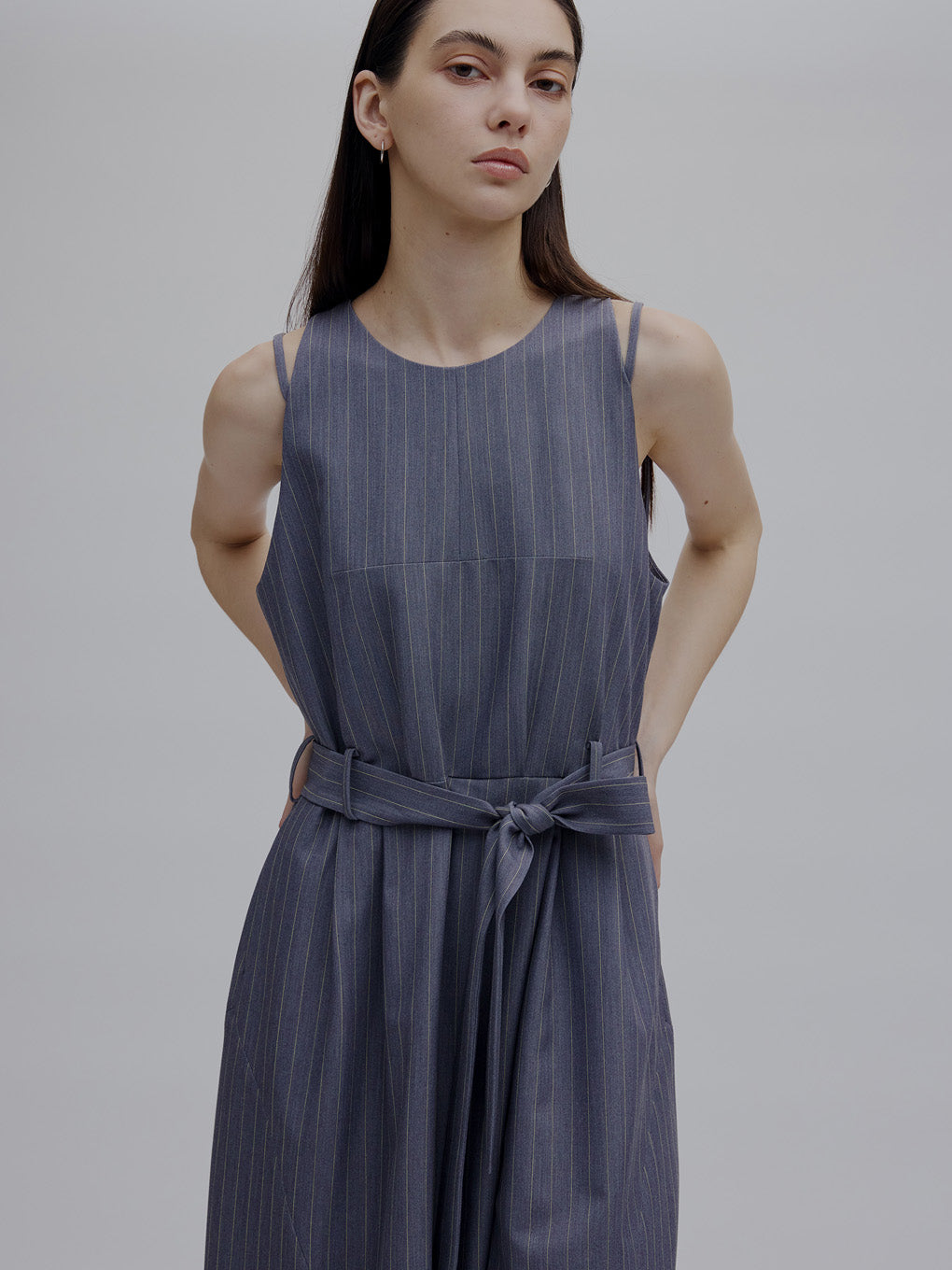 COLOR PINSTRIPE CURVY ROMPERS