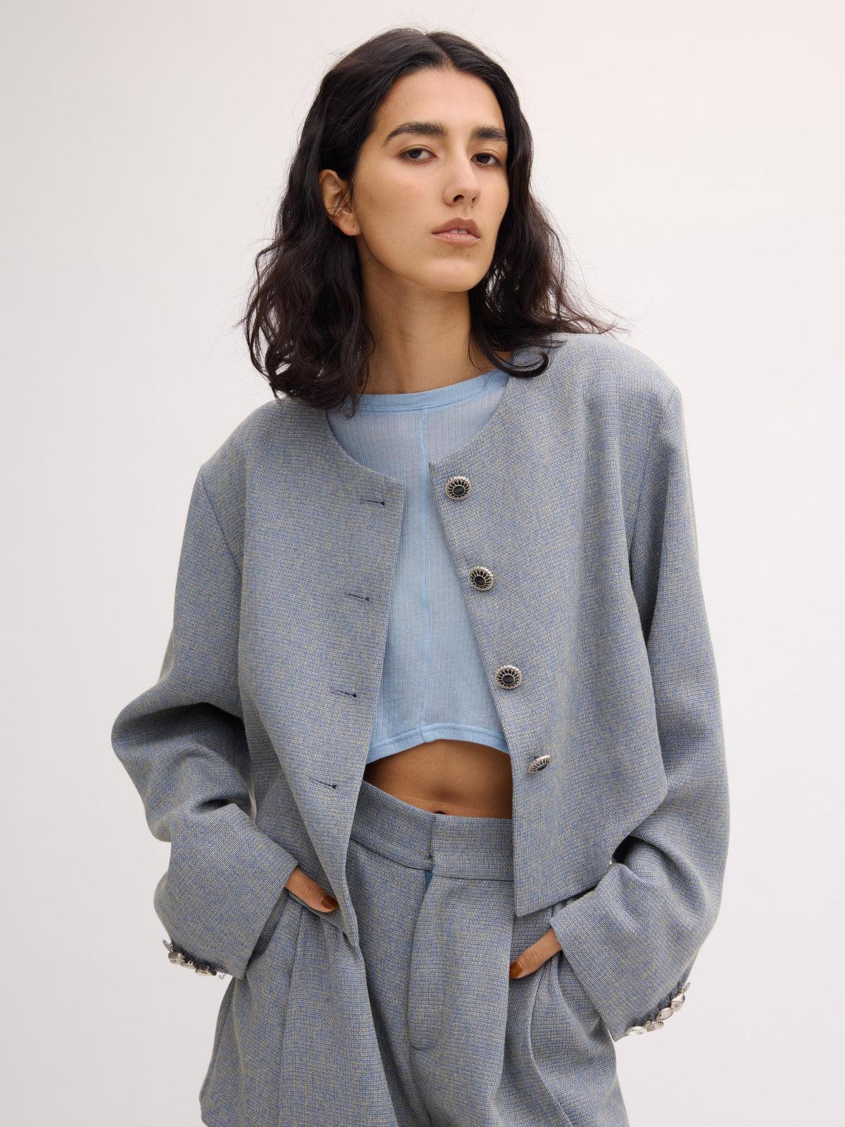 DEFORMATION SUMMER TWEED JACKET 