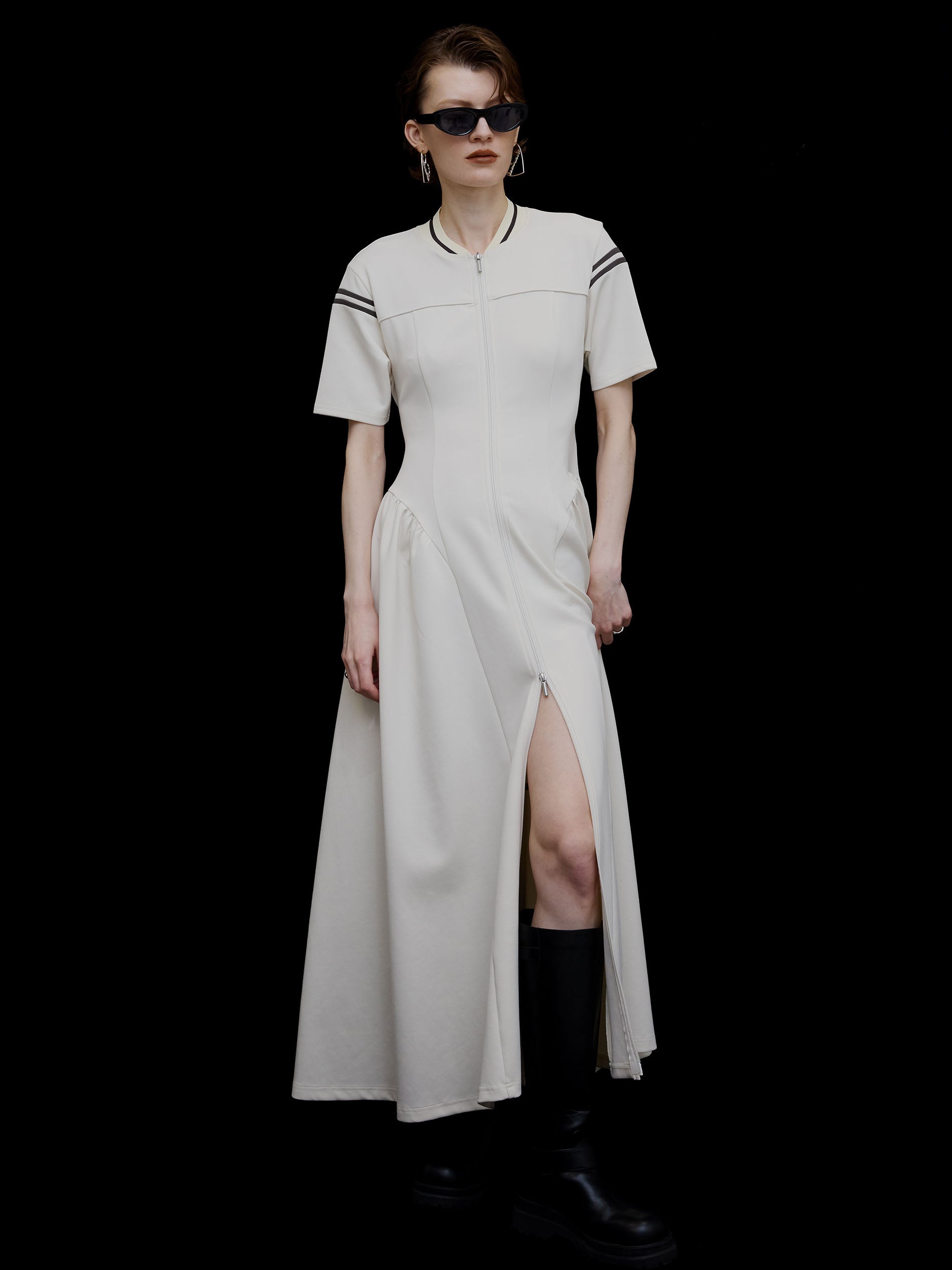 TRUCK JACKET LIKE FLARE DRESS
