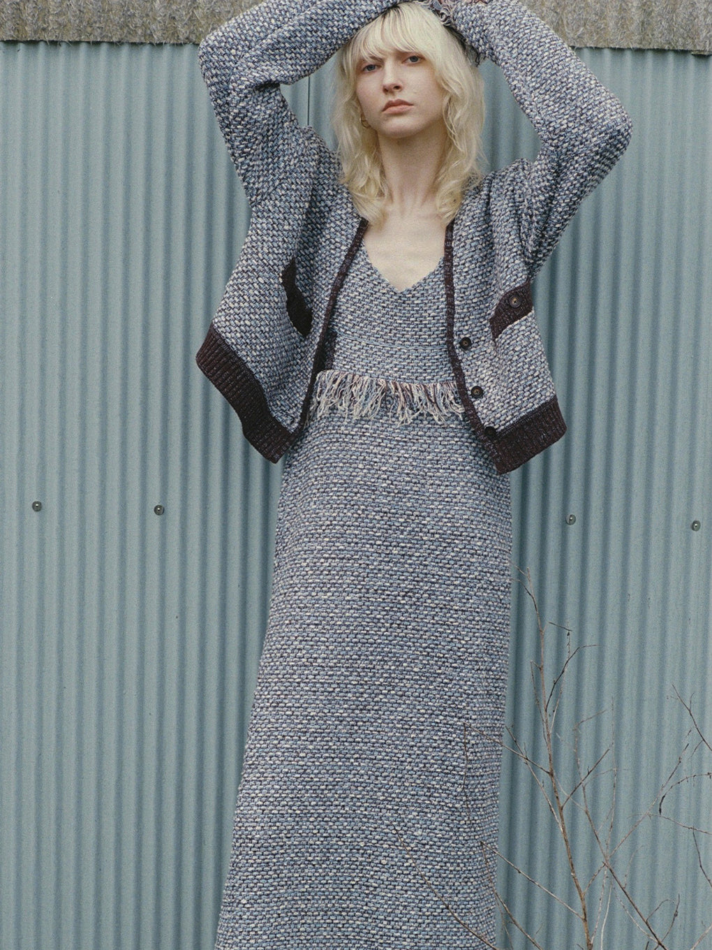 UND TWEED SHORT KNIT CARDIGAN