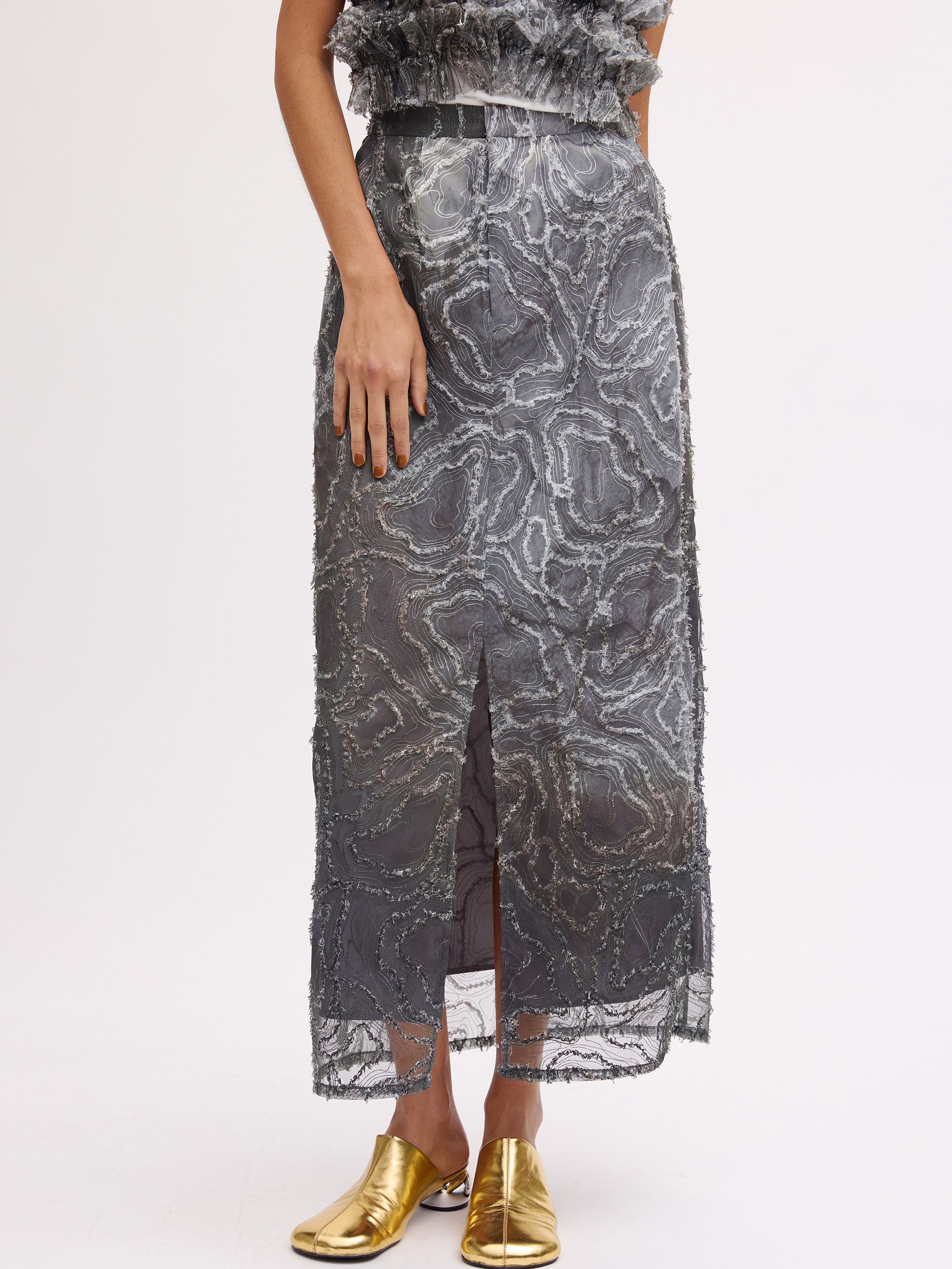 RIPPLE SHAGGY ART SKIRT