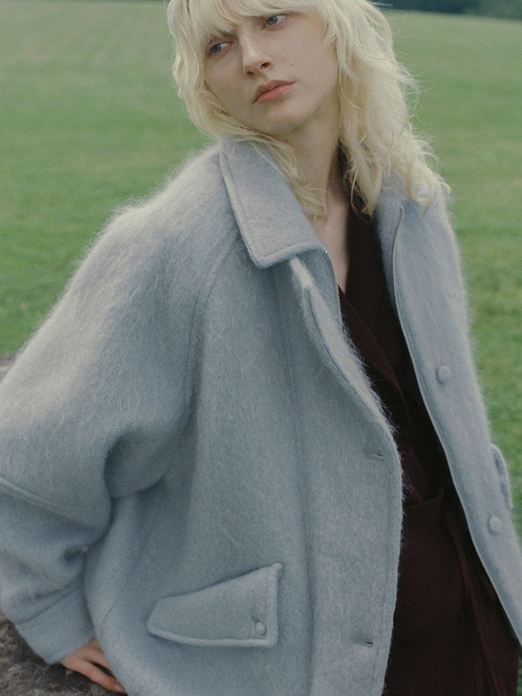 UND MOHAIR SHAGGY FLIGHT JACKET
