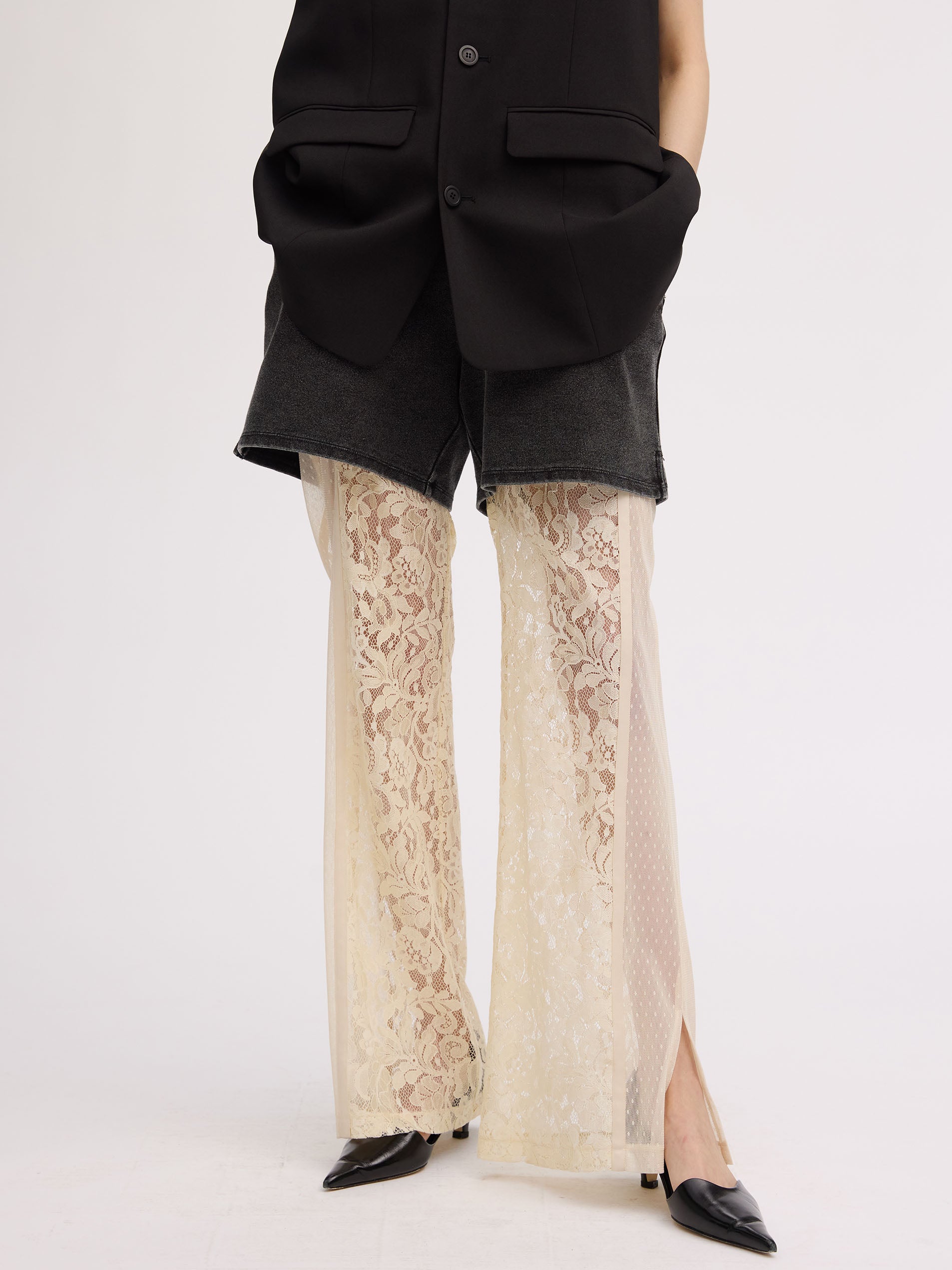 MEDI LINGERIE LIKE STRAP PANTS