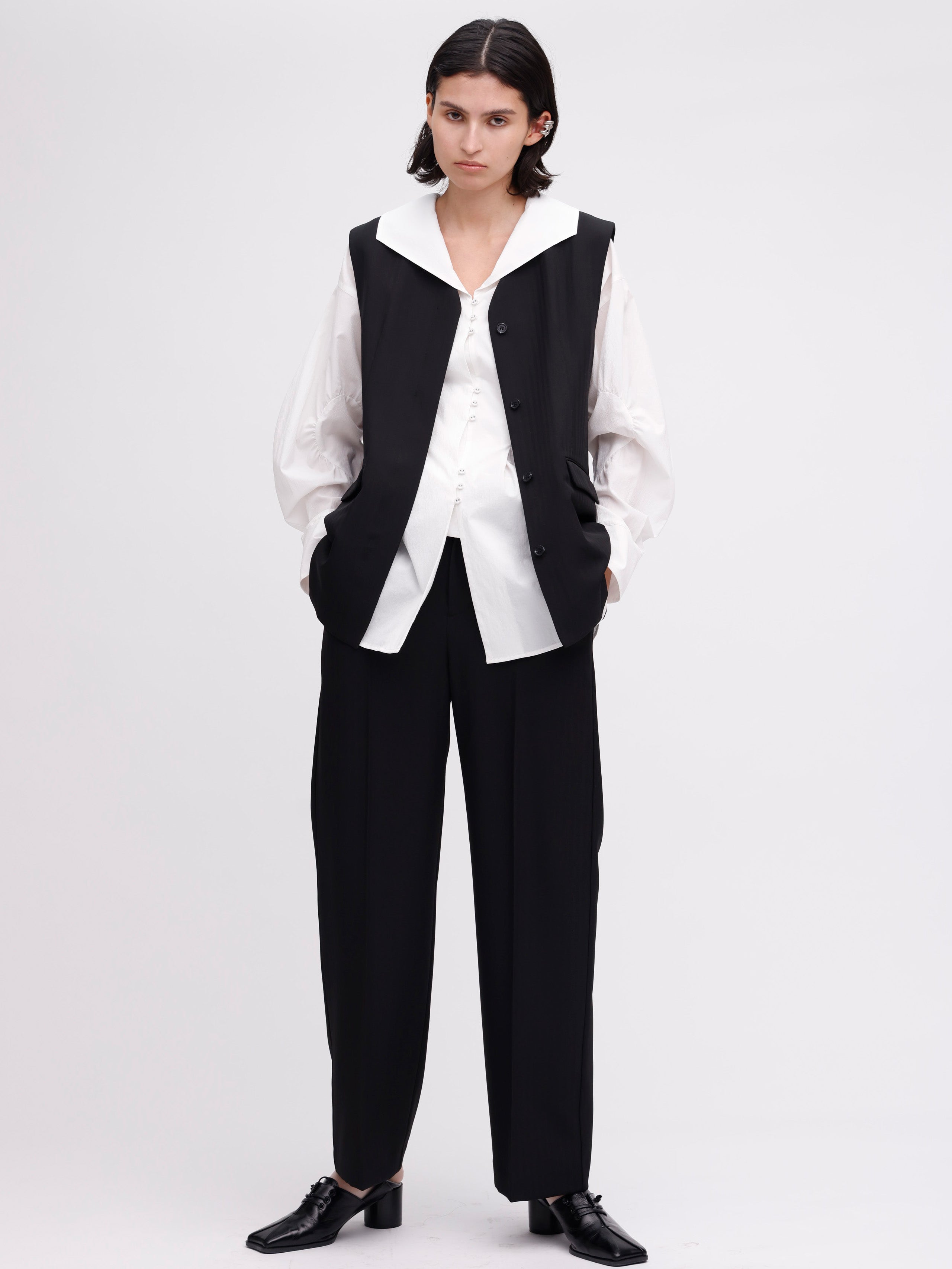 OTONA MUSE LONG VEST WITH PANTS