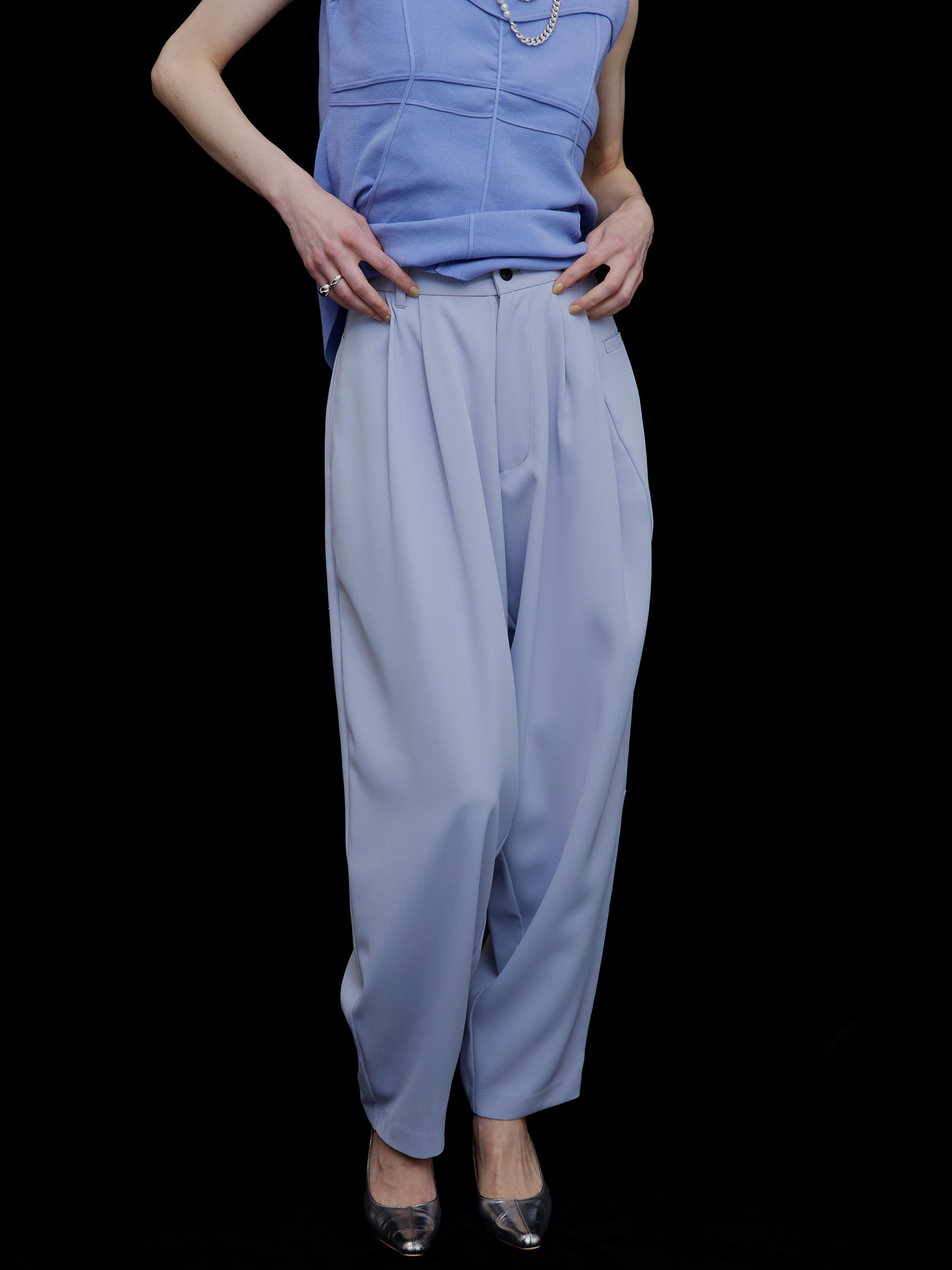 FOLD TUCK OVAL PANTS