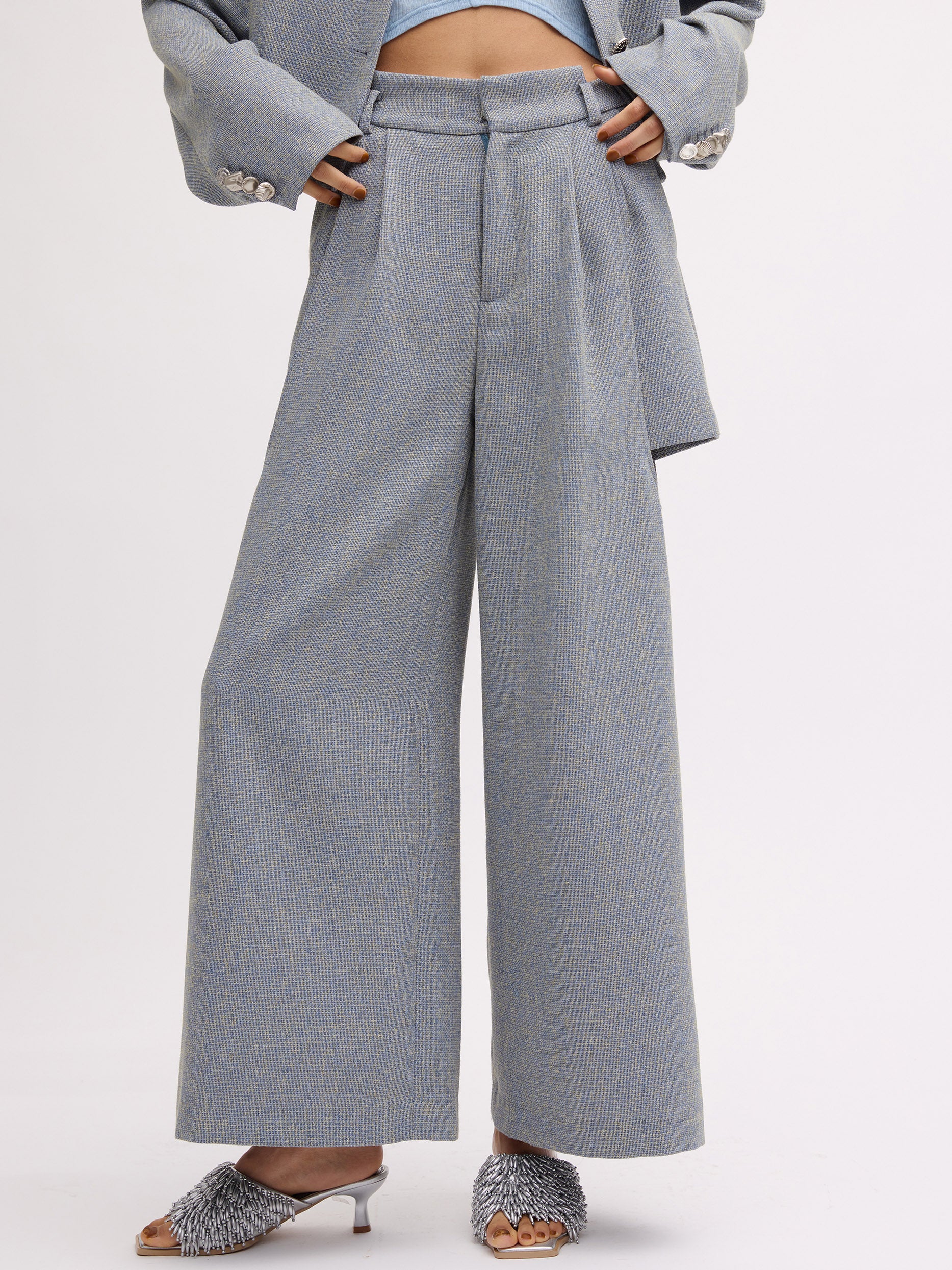 DEFORMATION SUMMER TWEED PANTS