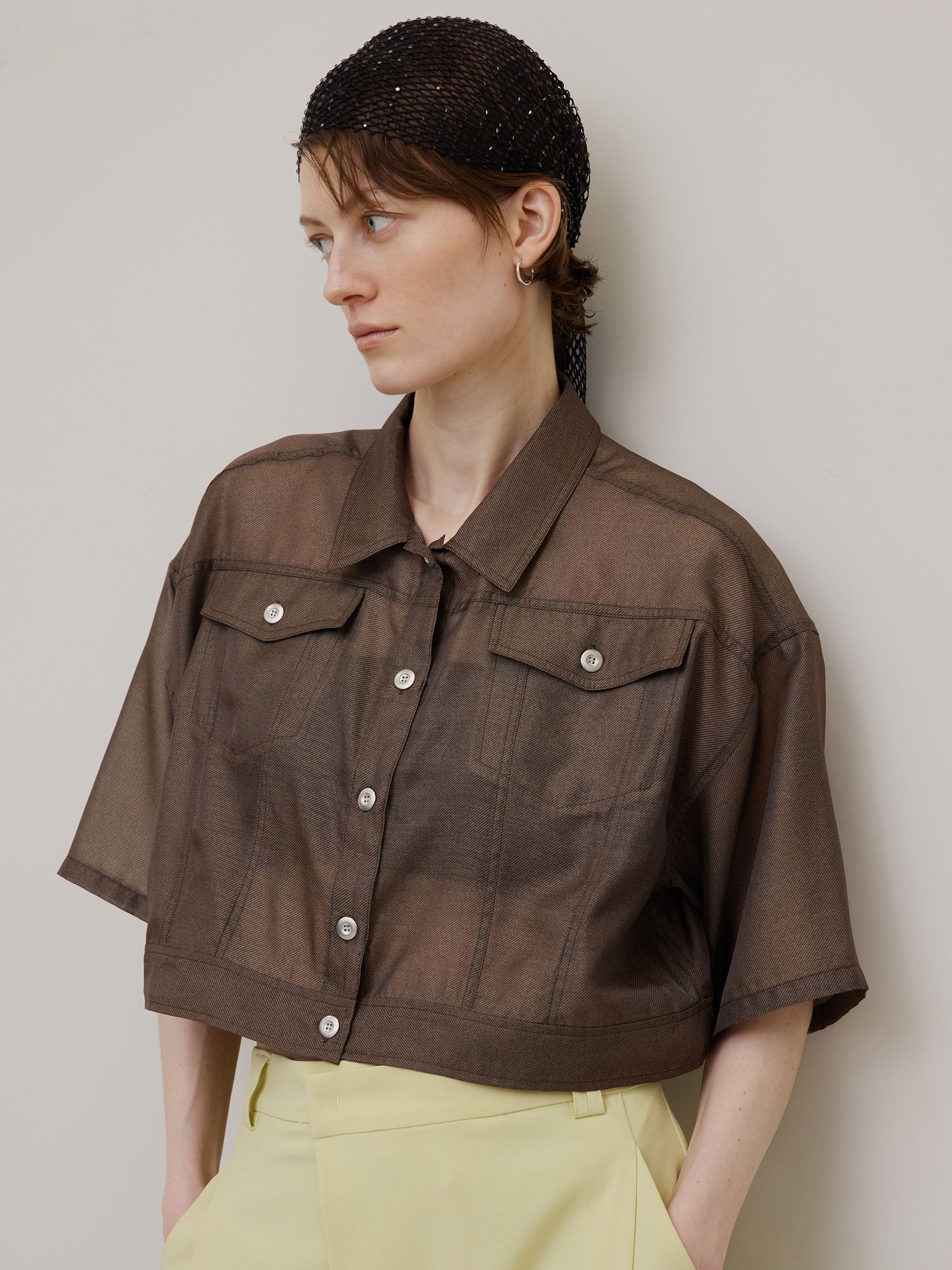 DENIM LIKE PRINT SHIRT
