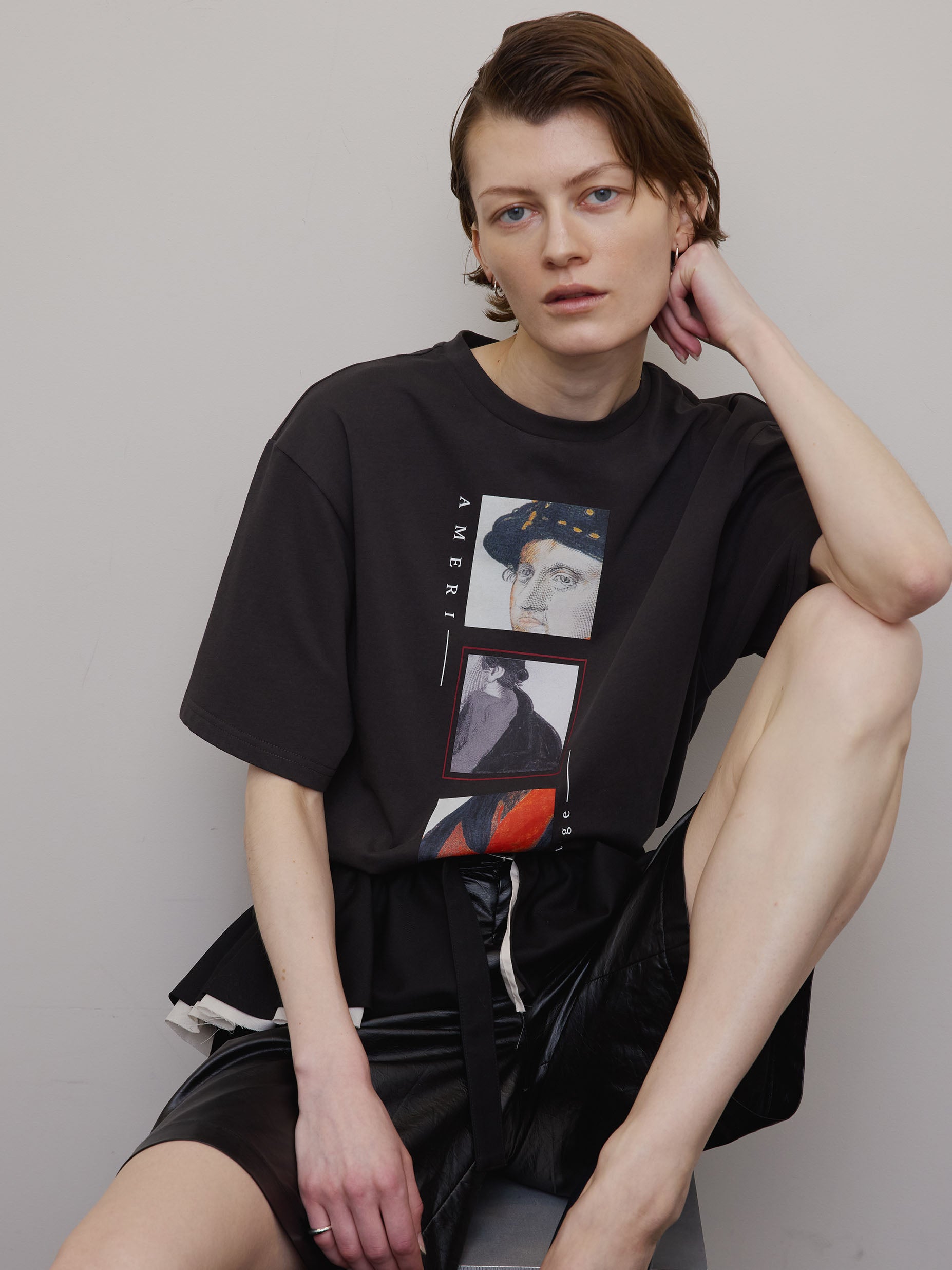 CROP FRAME OLIVER TEE