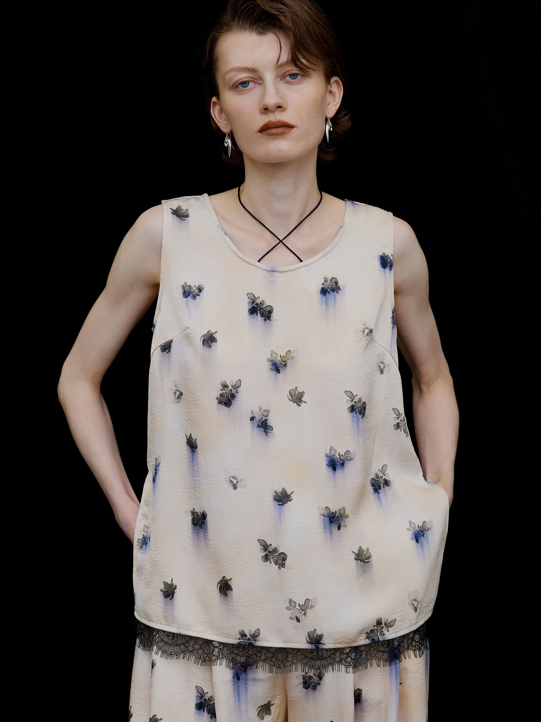 CLARA SATIN TANK TOP