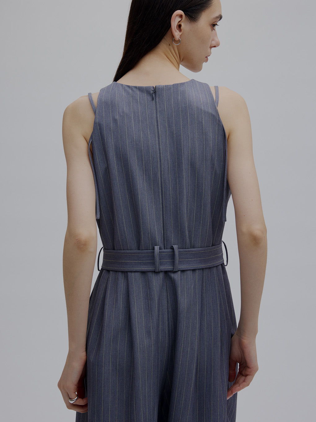 COLOR PINSTRIPE CURVY ROMPERS