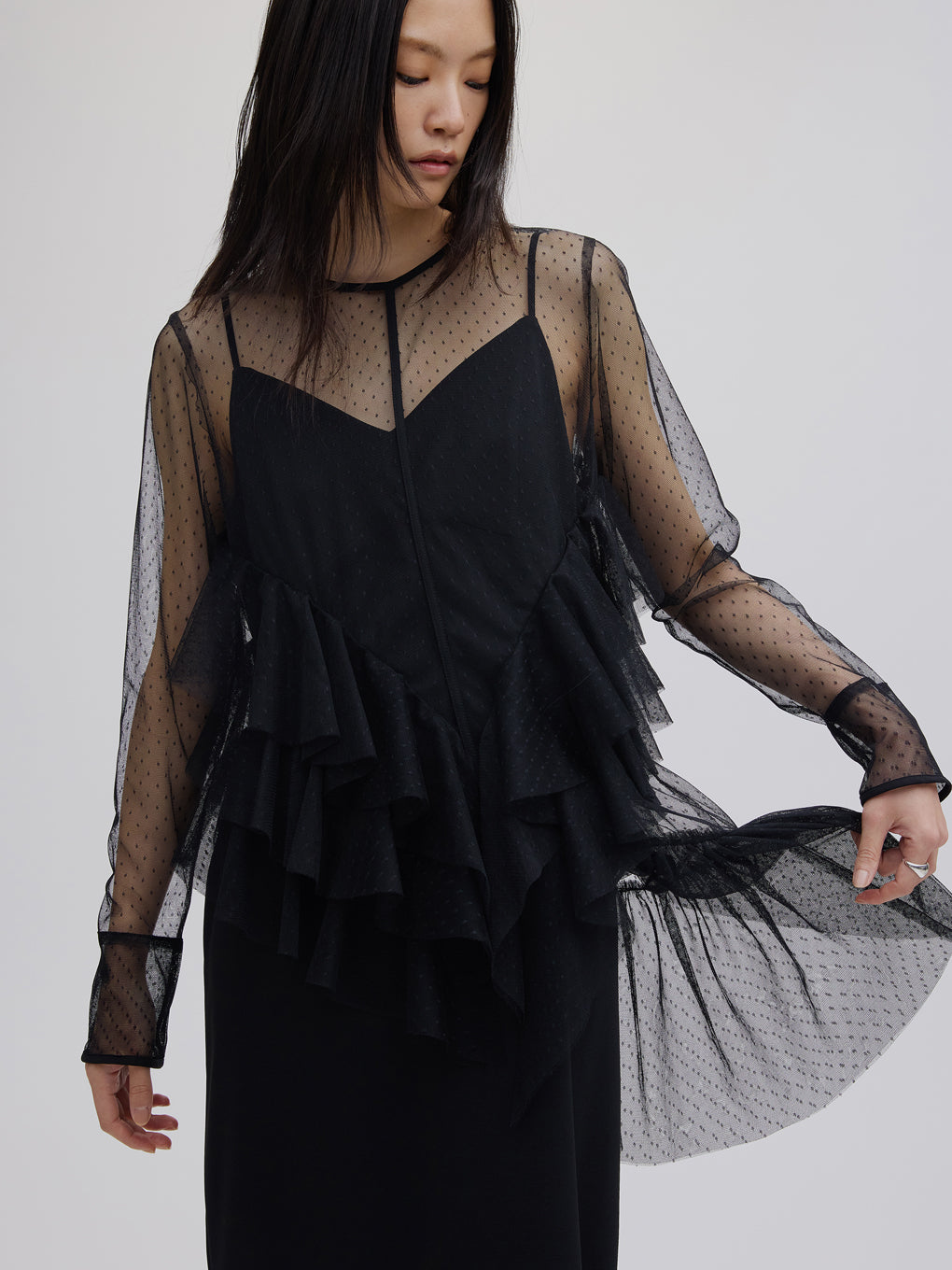 TULLE FRILL TOP SET DRESS