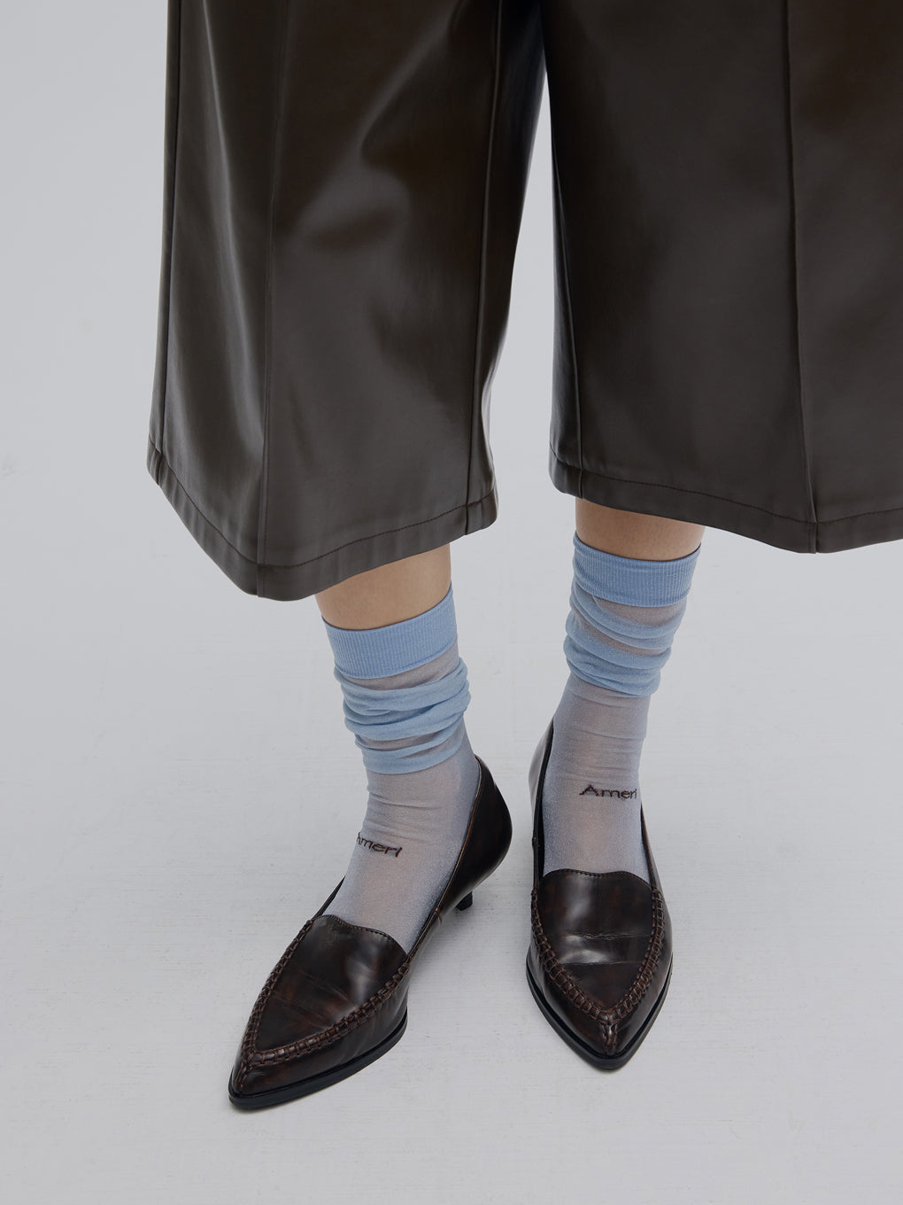 Tabio×Ameri SHEER LOGO HIGH SOCKS