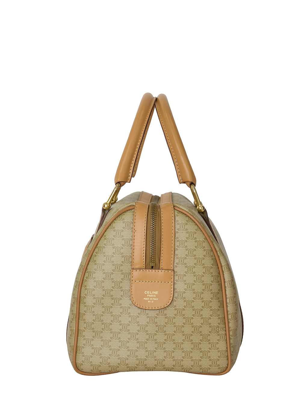 CELINEマカダム絵ブラゾン刻印ボストンバッグ