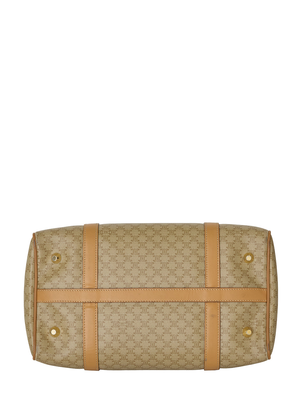 CELINE マカダム絵ブラゾン刻印ボストンバッグ