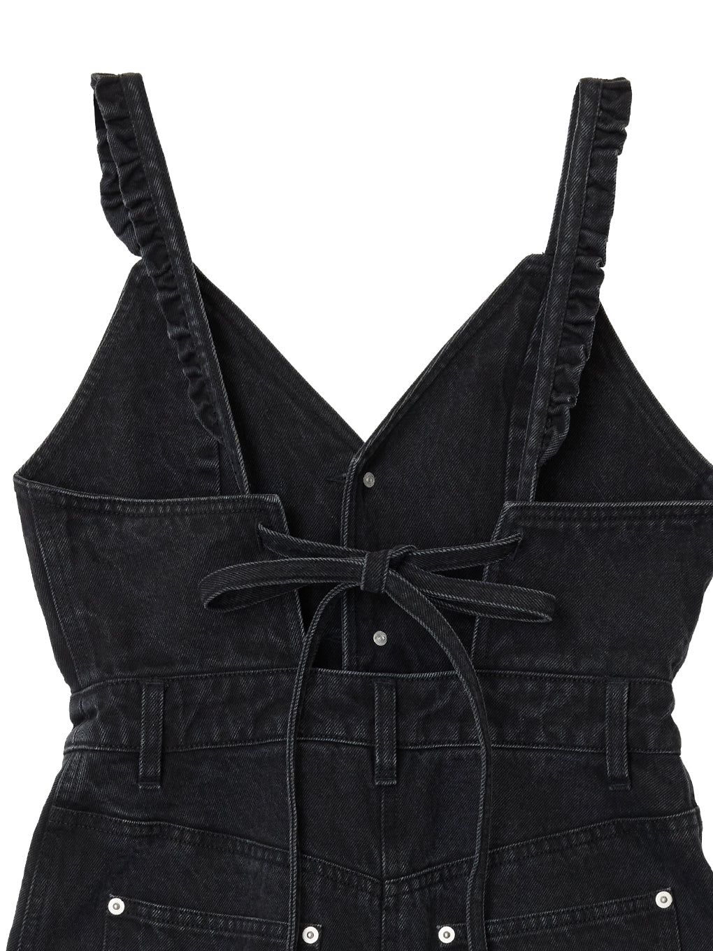 SMALL FRILL SUSPENDER DENIM SKIRT