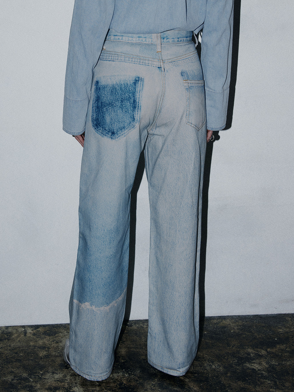 TROMPE L′OEIL DENIM PANTS