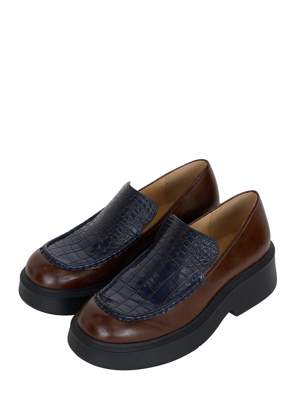 PLATFORM MIX MATERIAL LOAFER