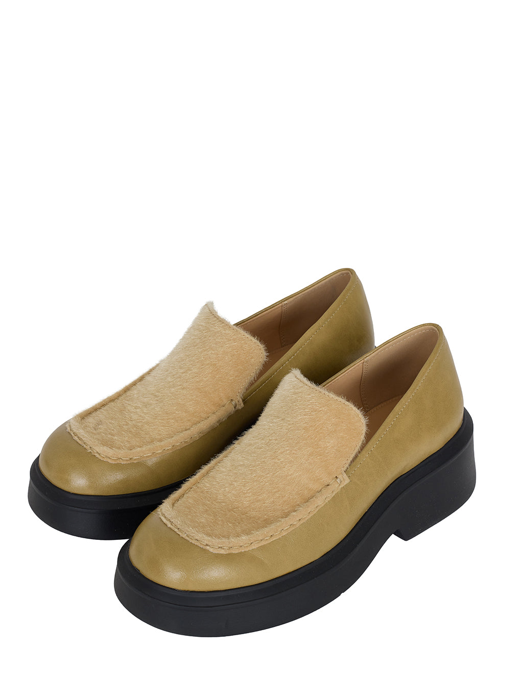 PLATFORM MIX MATERIAL LOAFER