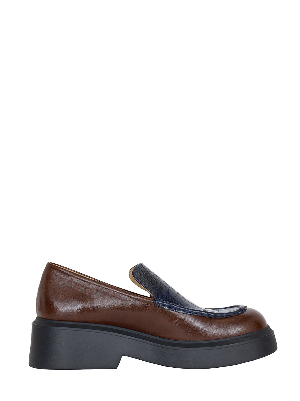 PLATFORM MIX MATERIAL LOAFER