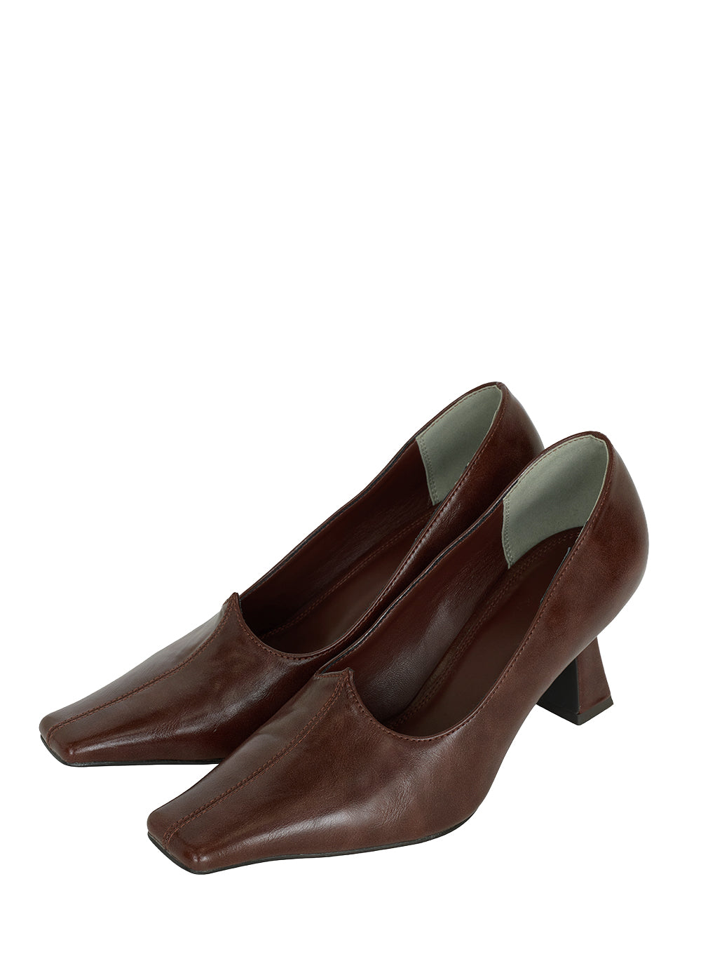 HEART CUT SQUARE TOE PUMPS