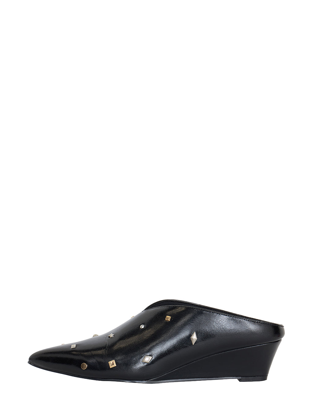 POINTED TOE WEDGE SOLE MULES