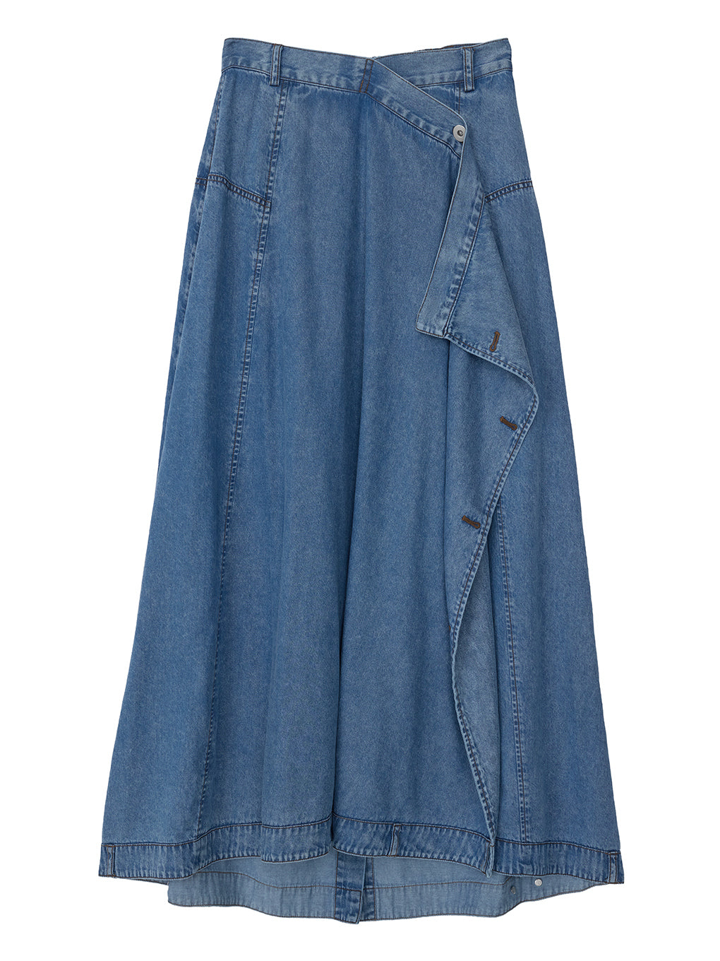 TENCEL DENIM WRAP LIKE SKIRT