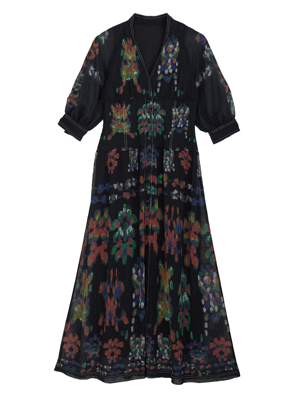 MEDI DECALCOMANIA CHIFFON DRESS