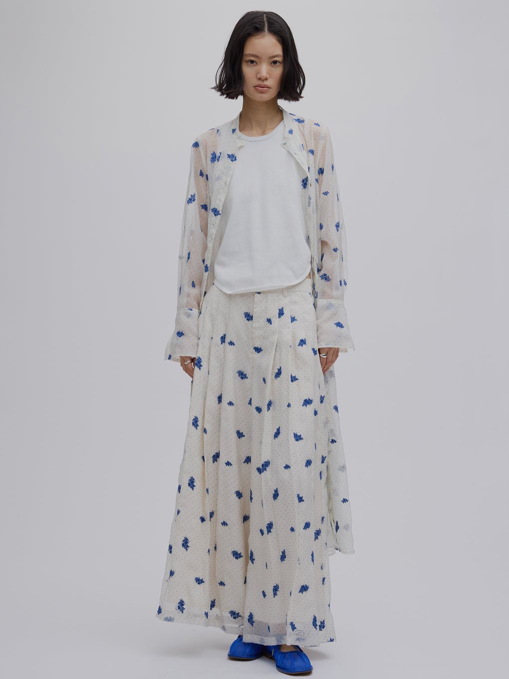 DOT FLOWER VEIL DRESS