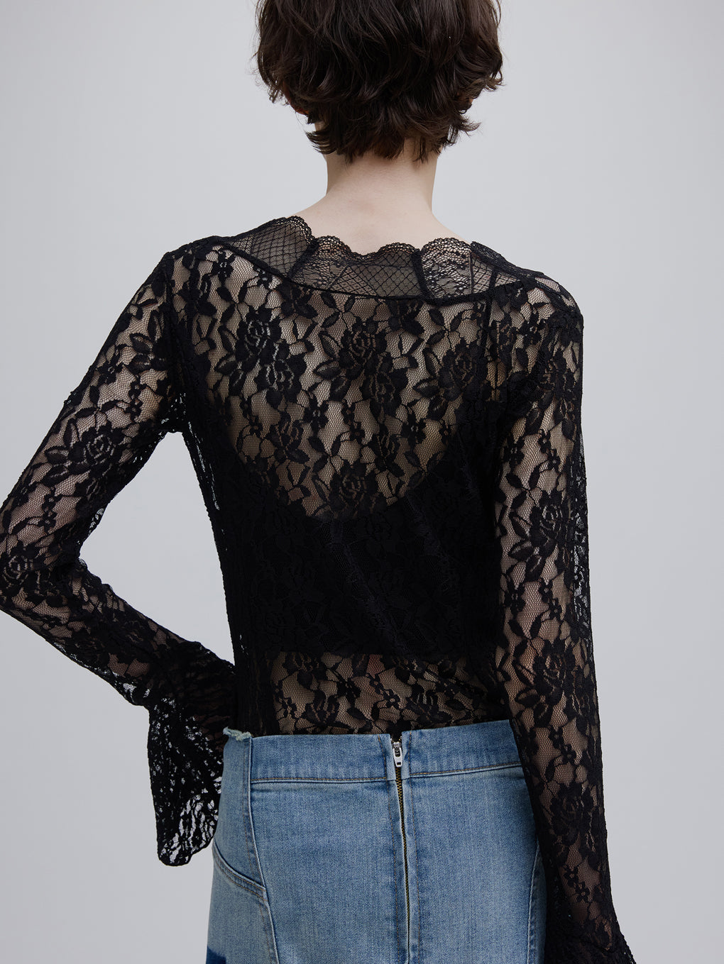 COMBINATION LACE TOP