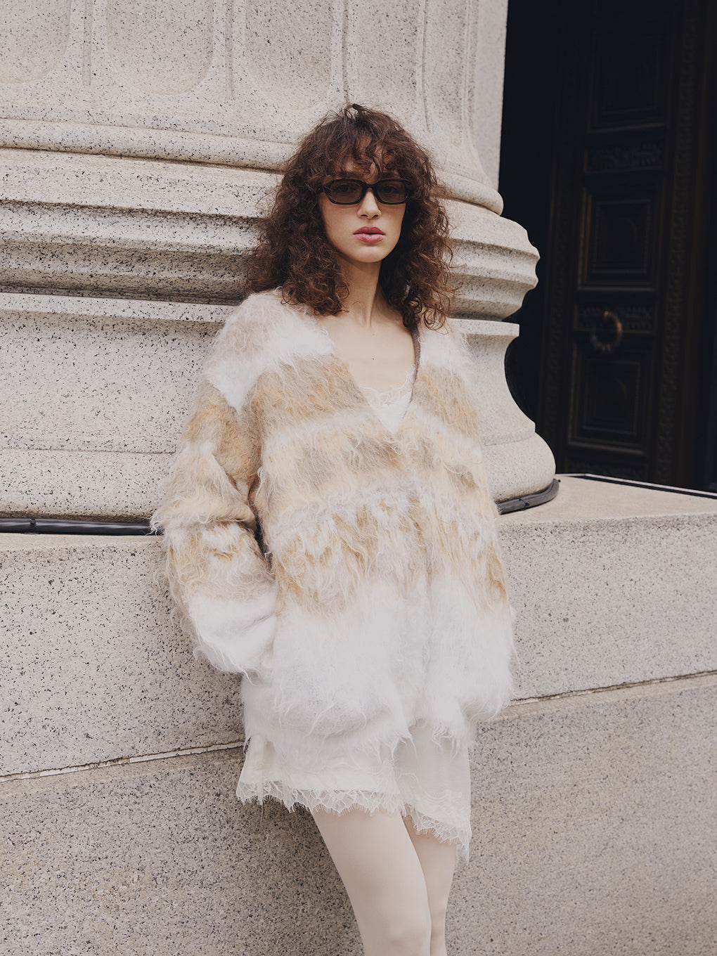 MONSTER SHAGGY LONG KNIT CARDIGAN