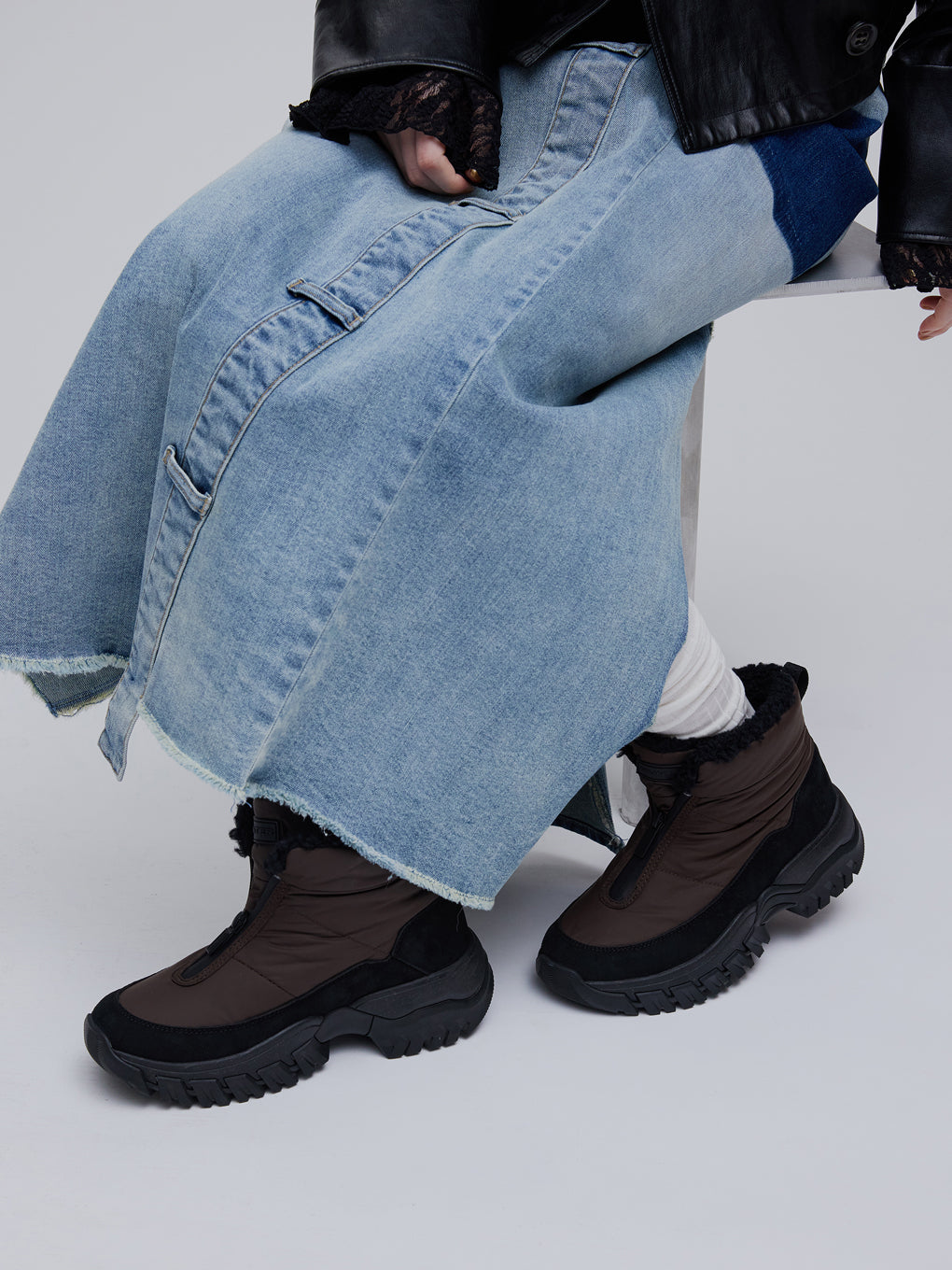 HUNTER×Ameri ANKLE ZIP SNOW BOOTS