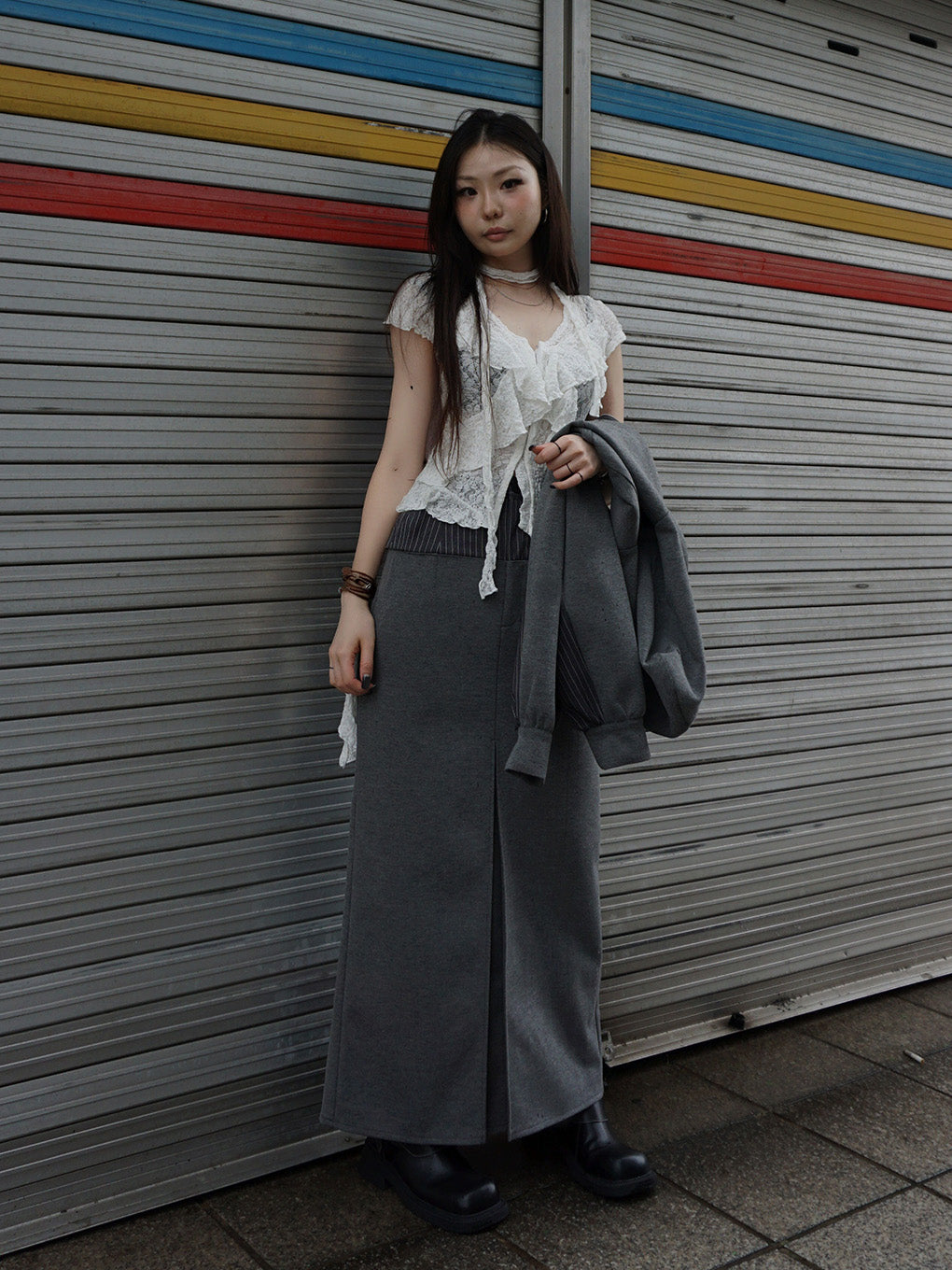 BONBOM×Ameri BONDING PENCIL SKIRT