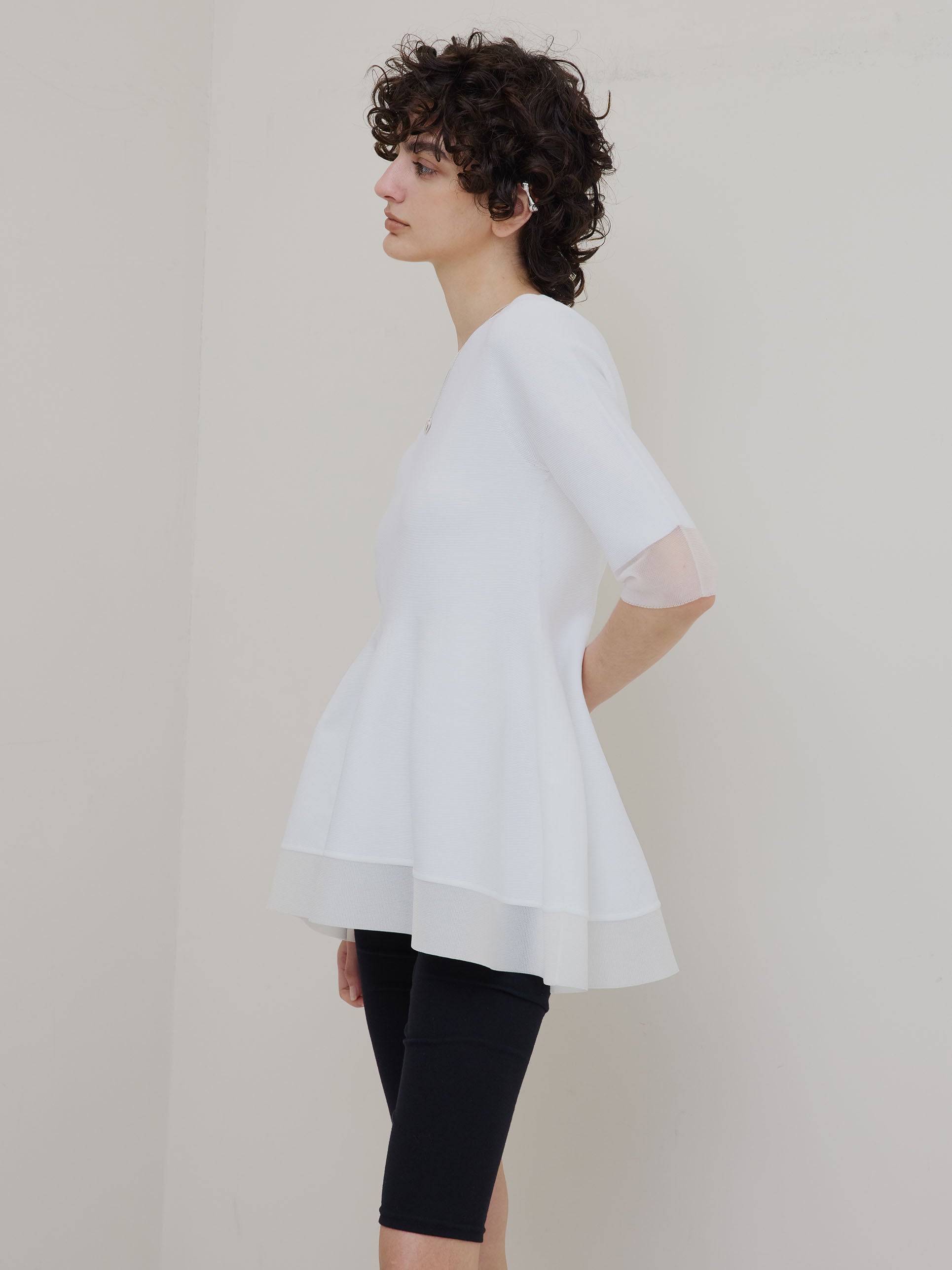 MEDI WHOLEGARMENT PEPLUM KNIT TOP