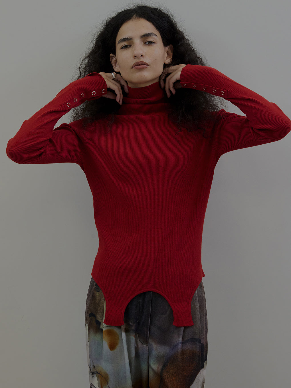 BEST TOUCH GARTER DETAIL KNIT TOP