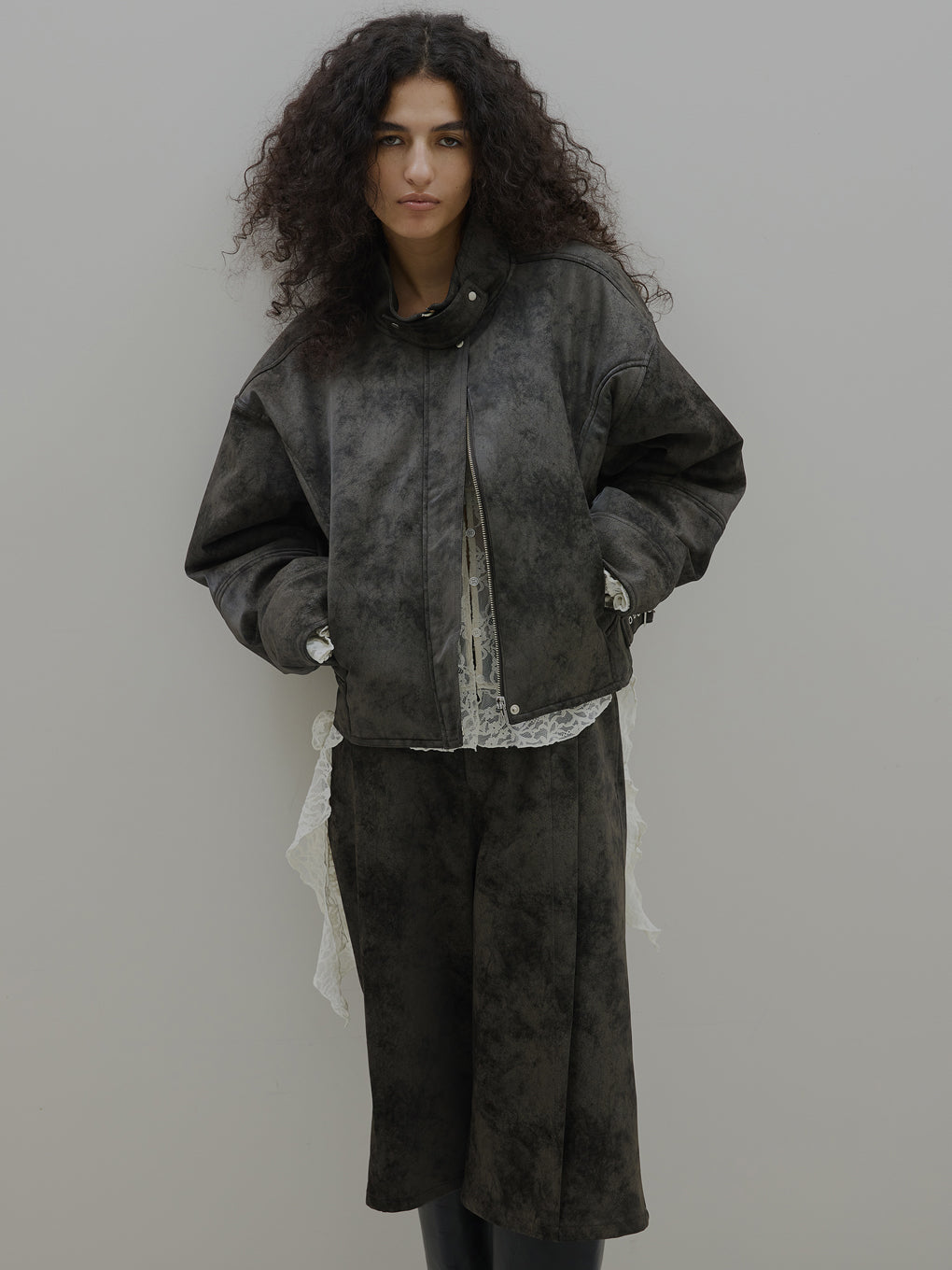 UND CRUSHED PADDED JACKET