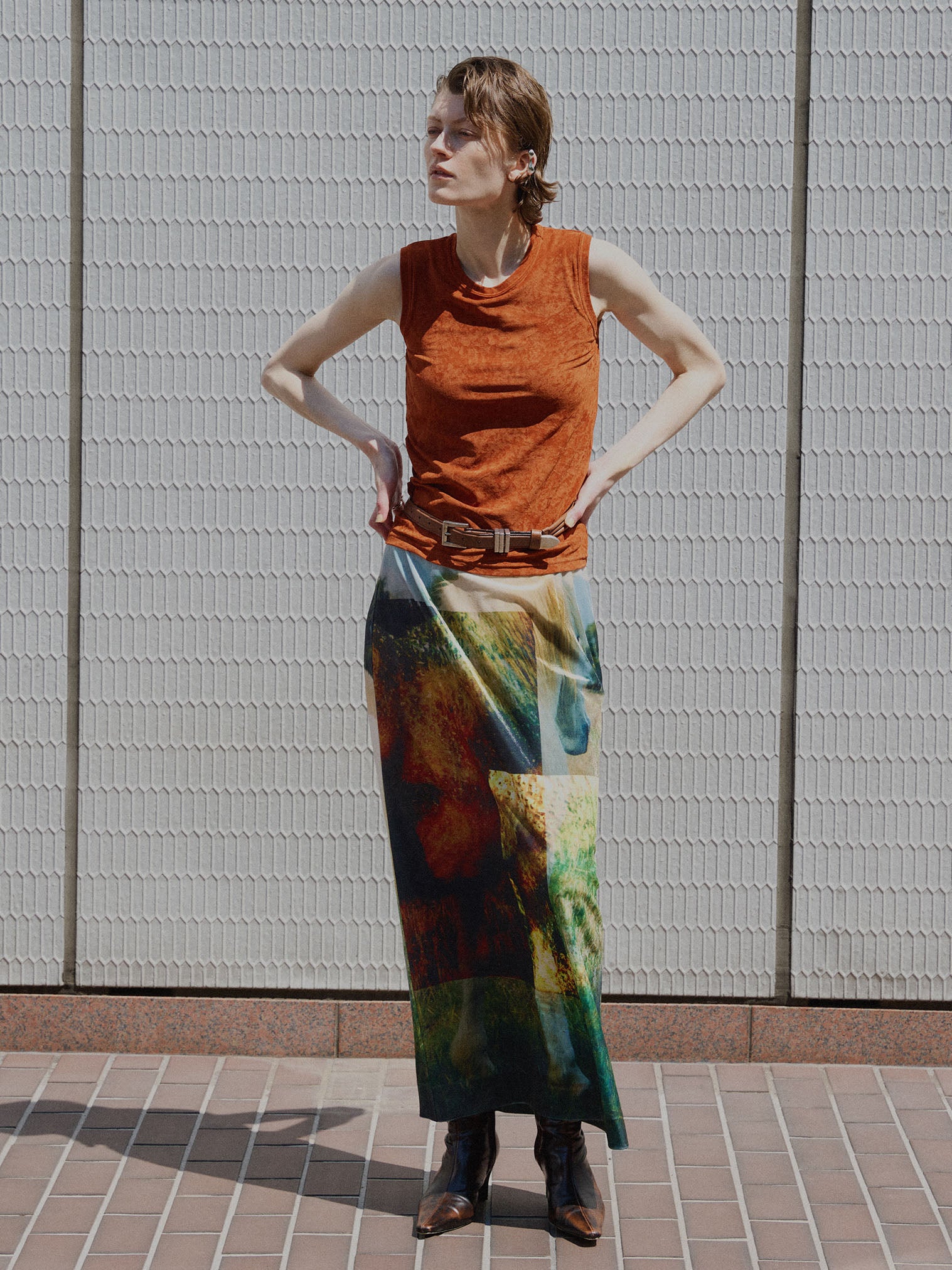 Silvia Conde Oliván×Ameri VELOUR SKIRT