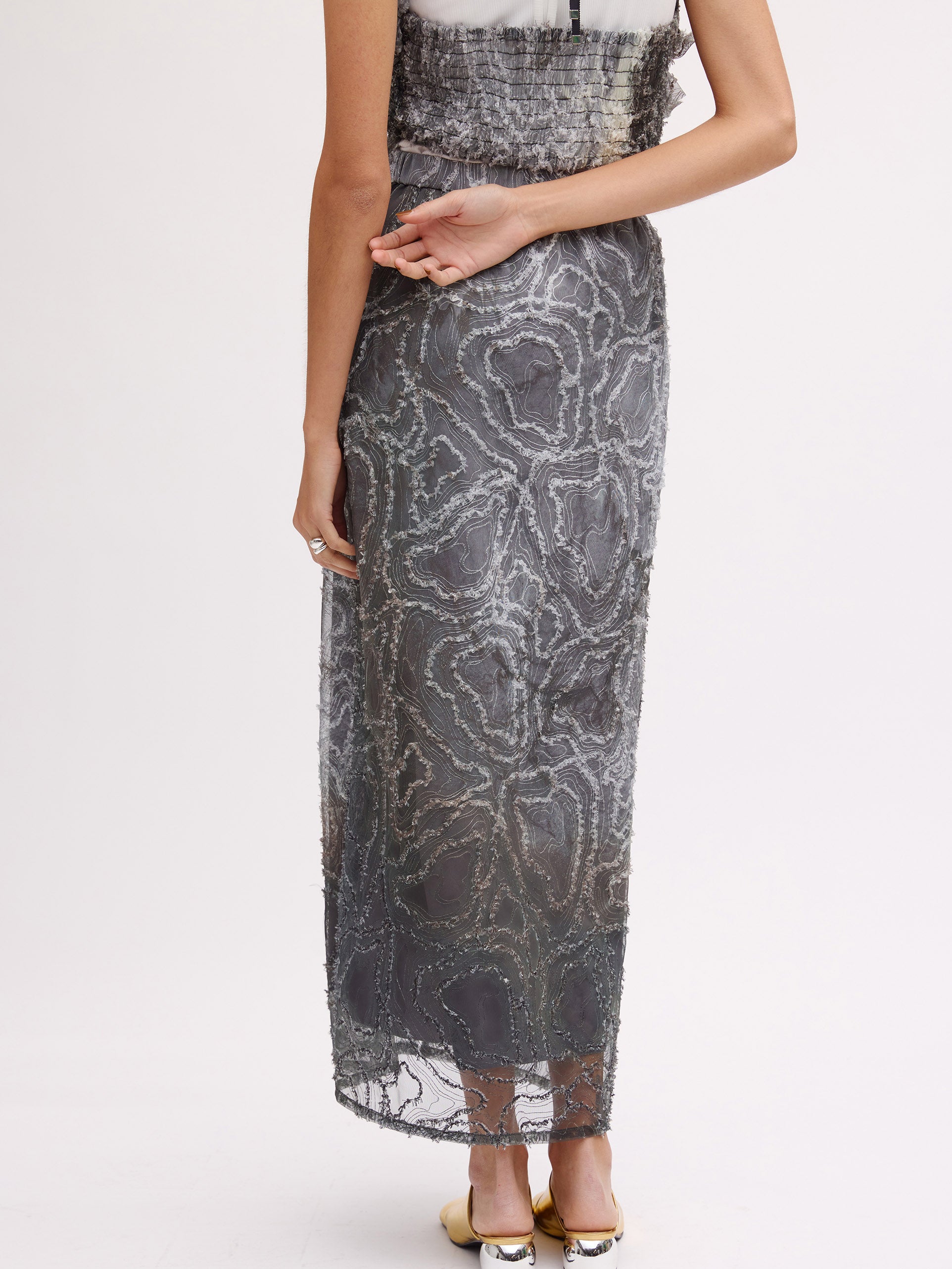 RIPPLE SHAGGY ART SKIRT