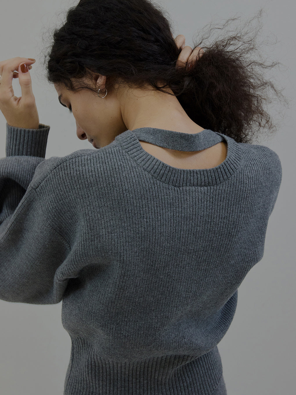 SOLID KNIT CARDIGAN WITH SKIRT
