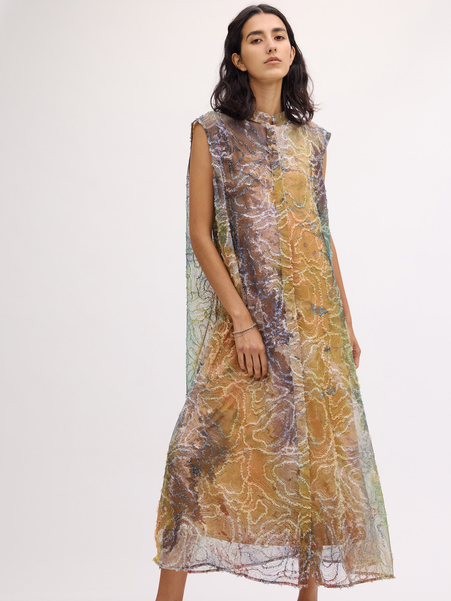 RIPPLE SHAGGY ART TRANSFORM DRESS