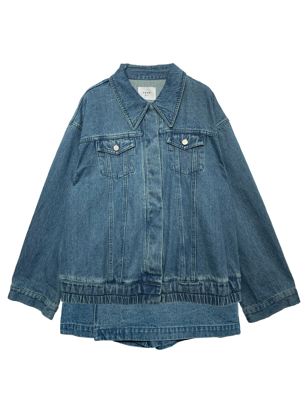 OVER SIZE DENIM JACKET WITH CULOTTE