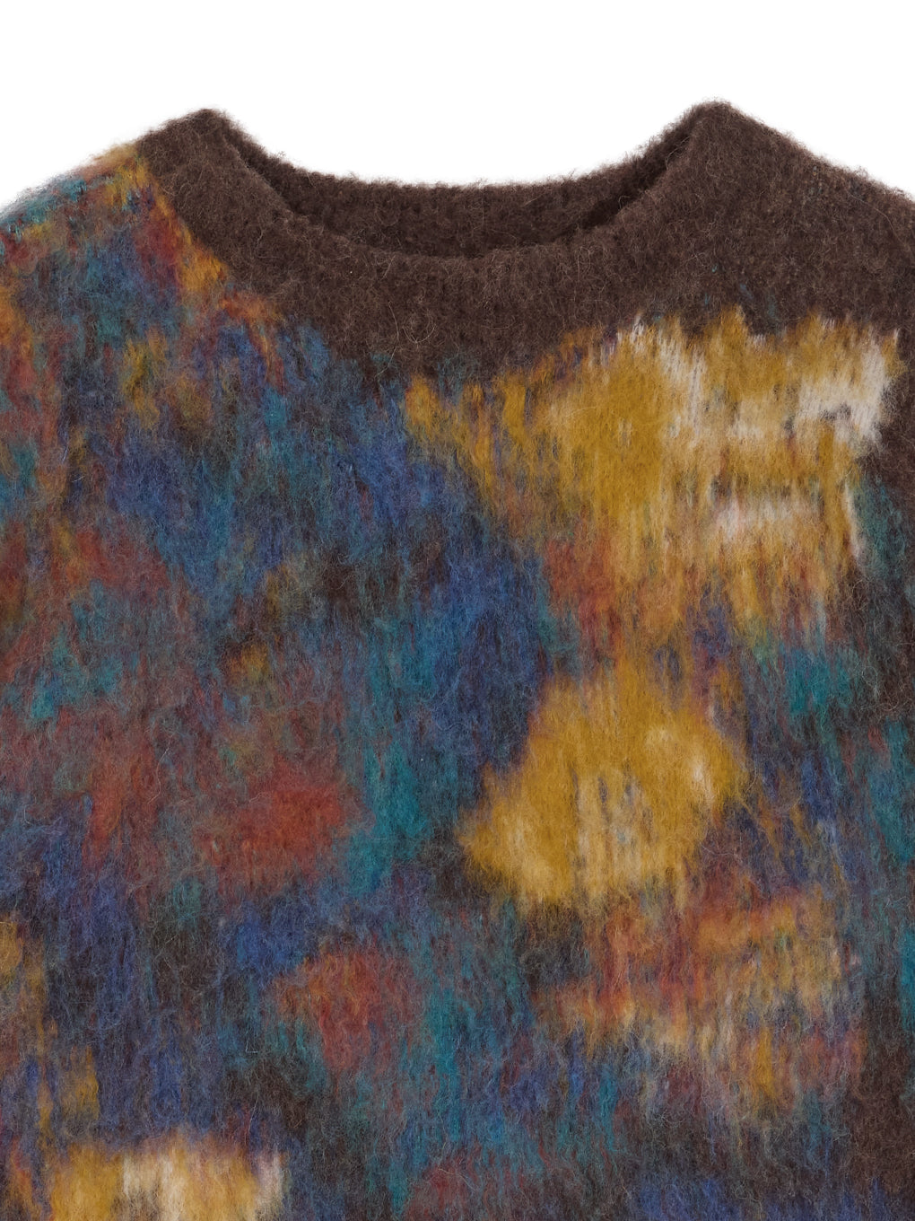 WILTED FLOWER MOHAIR JACQUARD  KNIT TOP