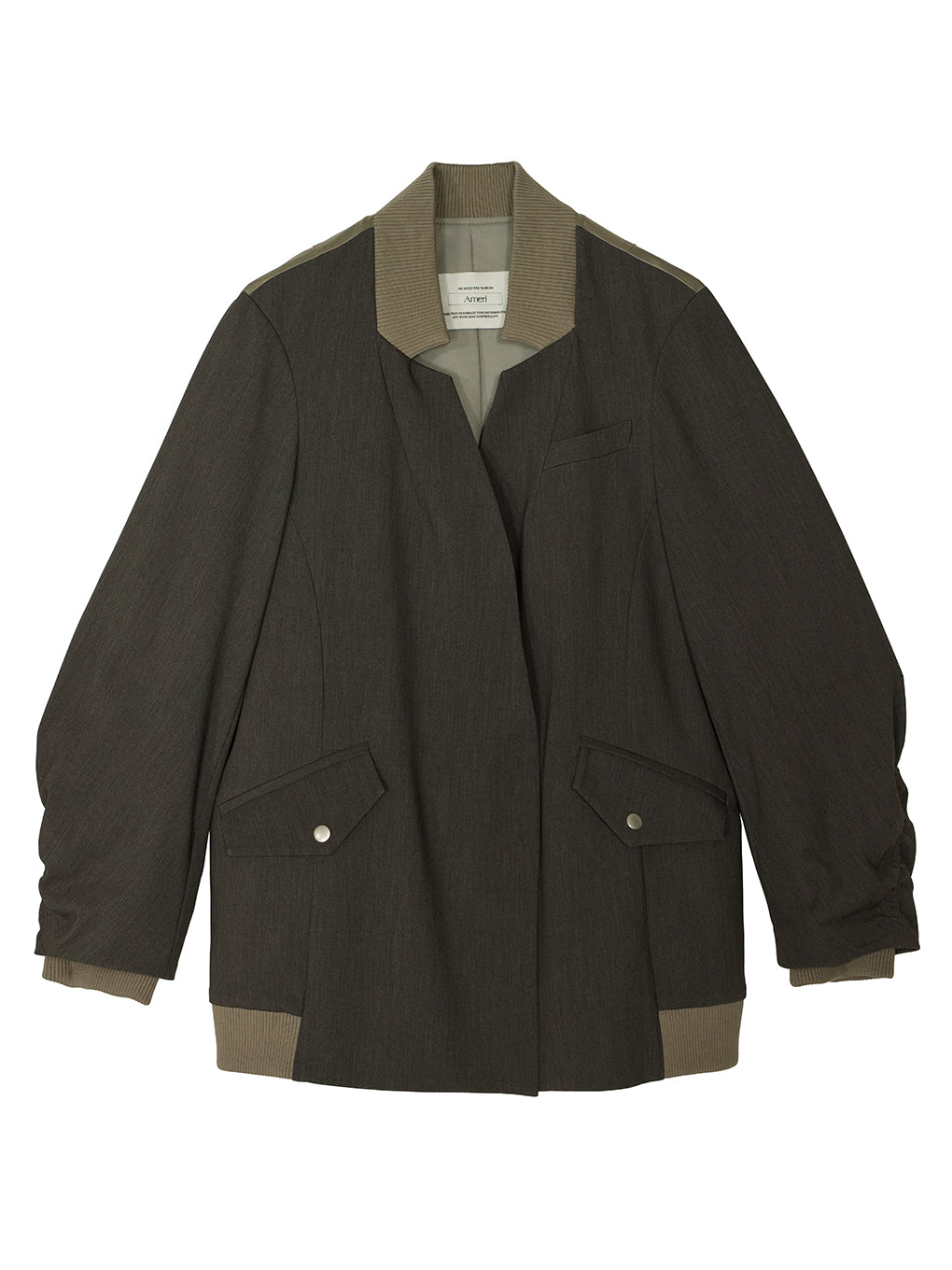 MILITARY DOCKING COLLARLESS JACKET