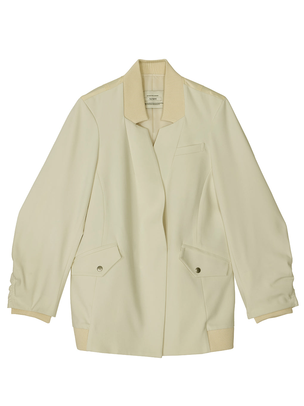 MILITARY DOCKING COLLARLESS JACKET