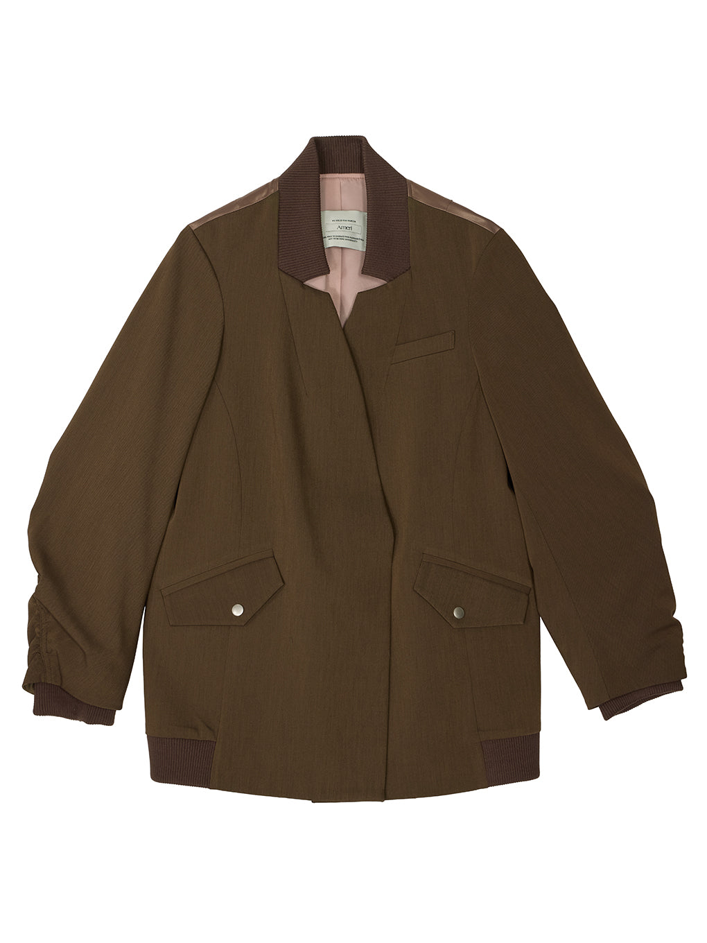 MILITARY DOCKING COLLARLESS JACKET