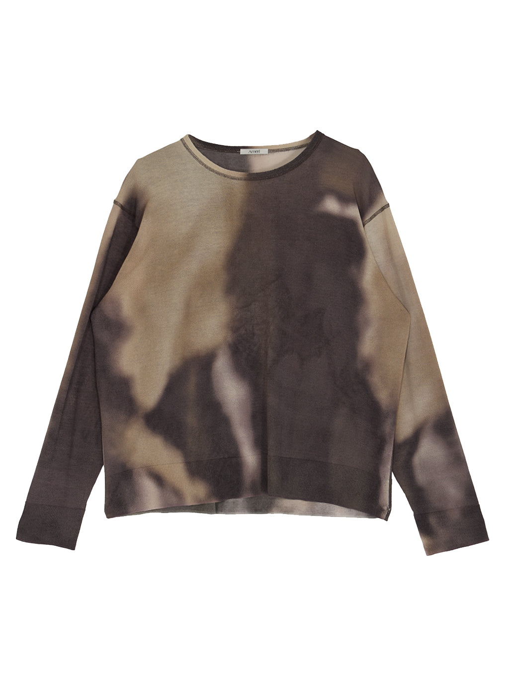 DULL GRADATION PRINT KNIT TOP