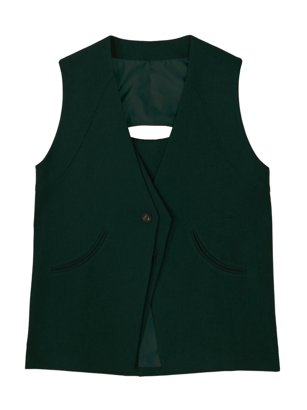 DOUBLE LAYER LIKE CURVE VEST